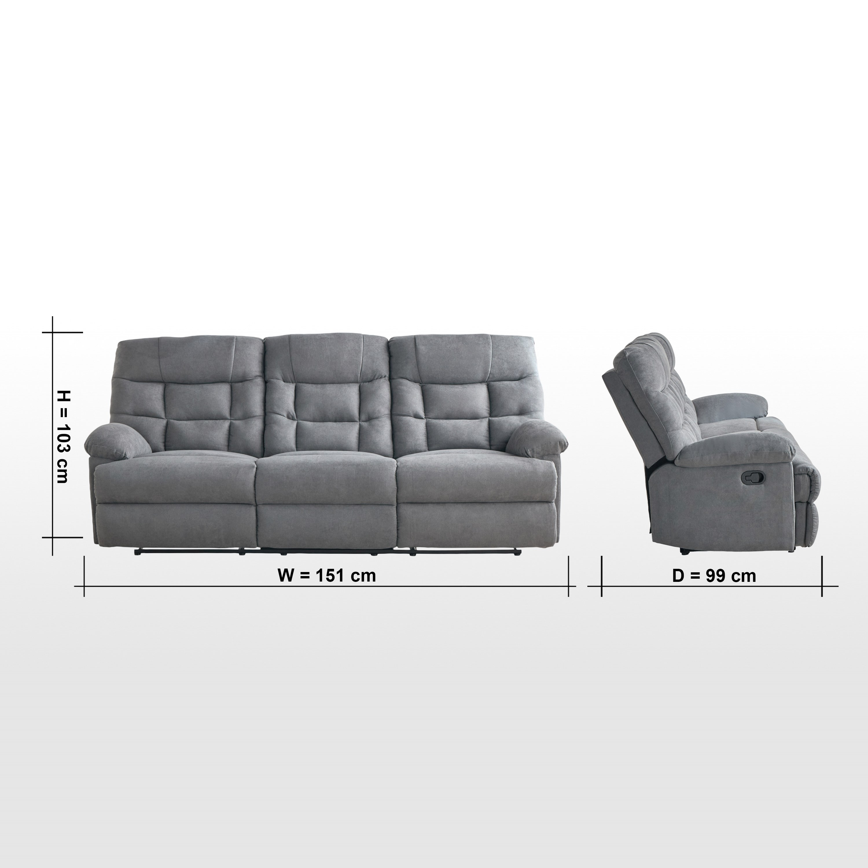 كنبة استرخاء قماش 3 مقاعد - ماكس-furniture-sofaandseating-recliners-image-11