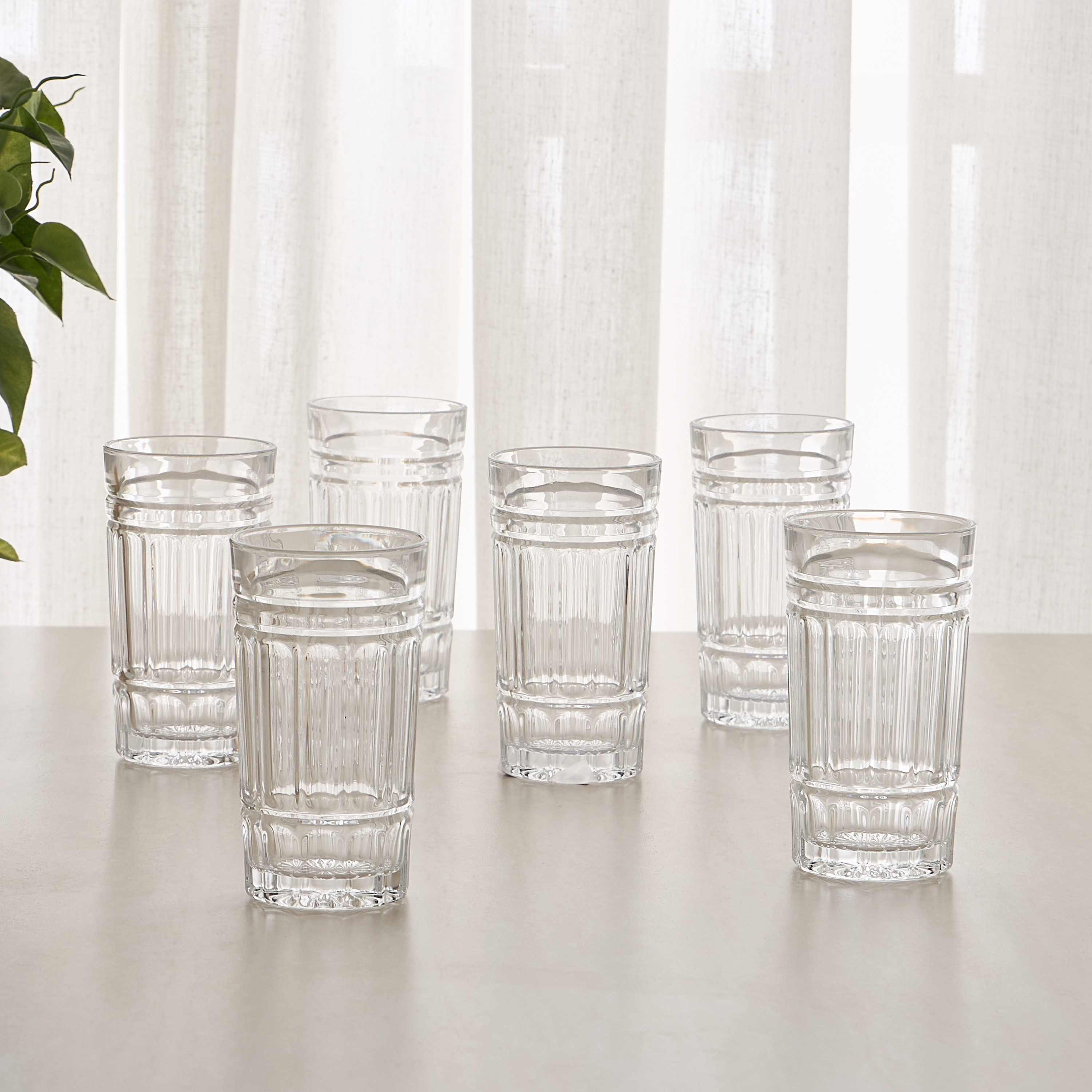 Amico 6-Piece Highball Glass Set - 315 ml-household-dining-glassware-stemware-image-1