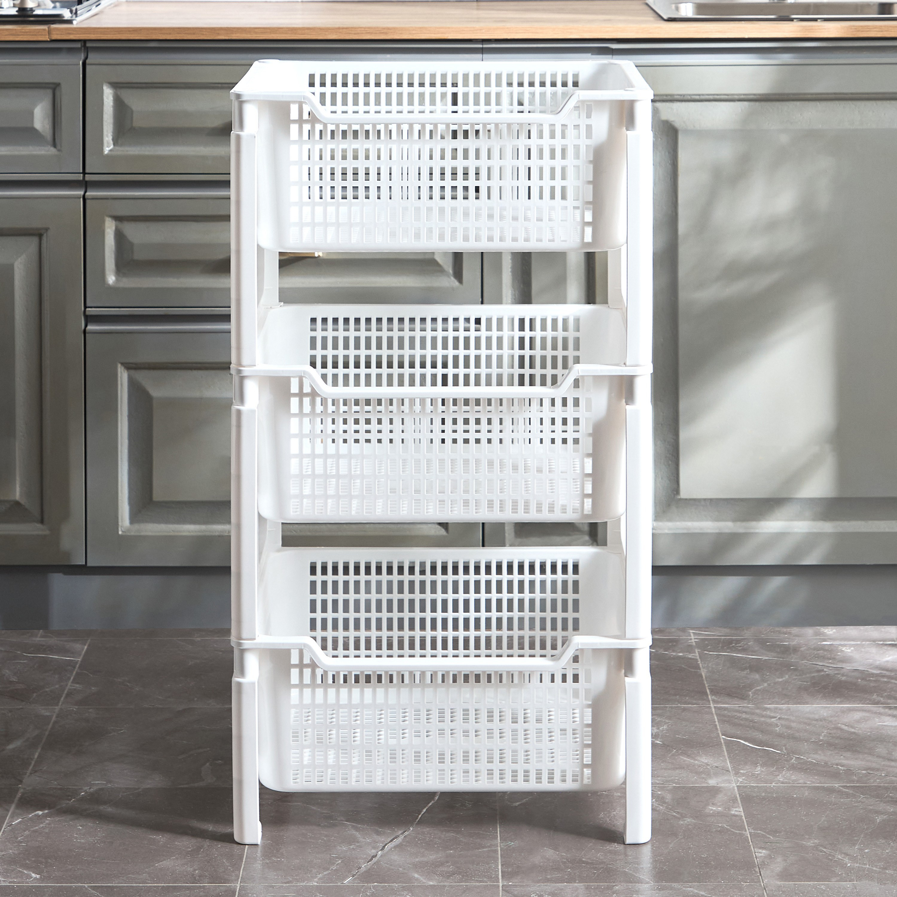Snowy 3-Tier Kitchen Trolley-household-kitchen-kitchenorganising-kitchentrolleys-image-2