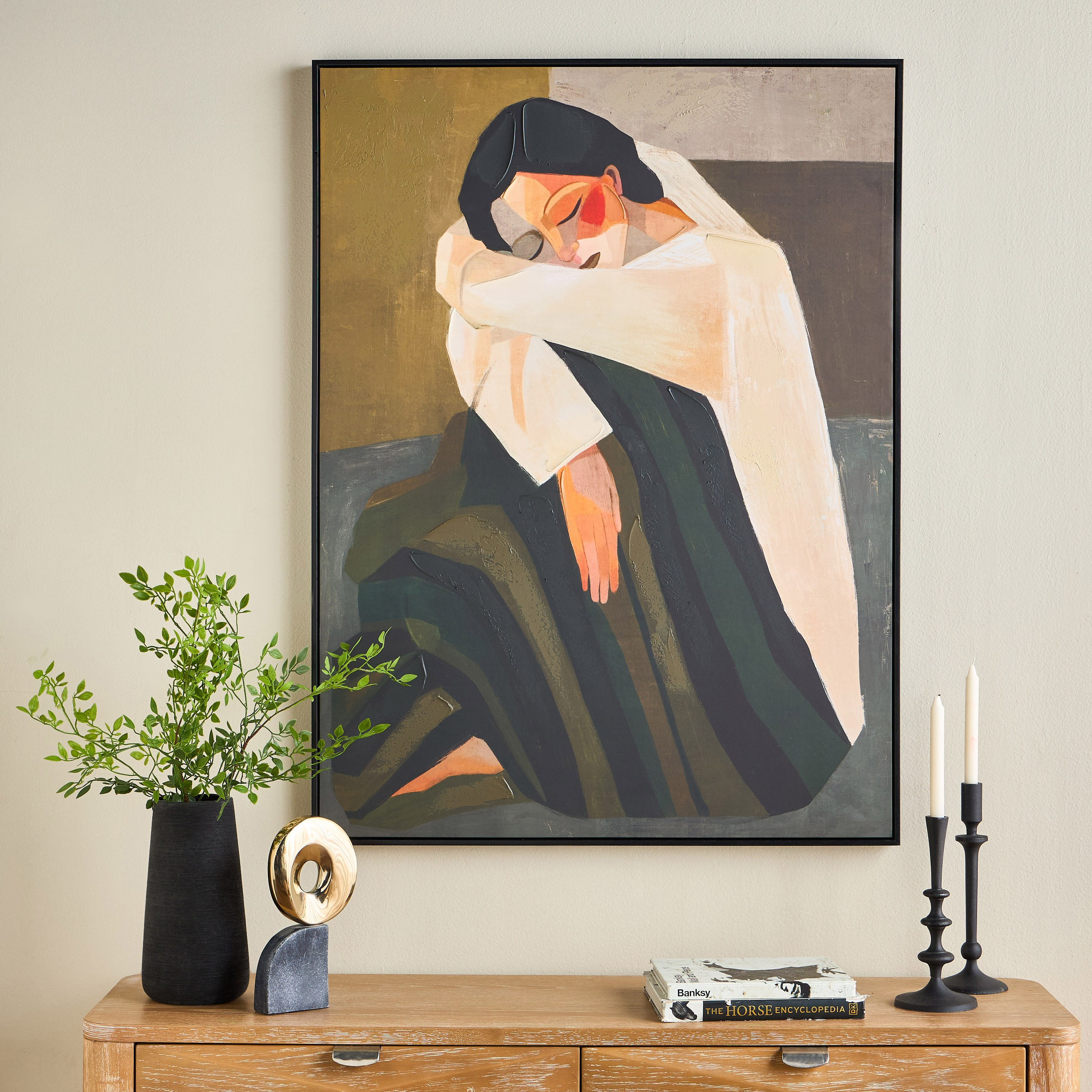 Meleni Framed Canvas Wall Art - 90x120 cm-household-walldecorandmirrors-wallart-image-3