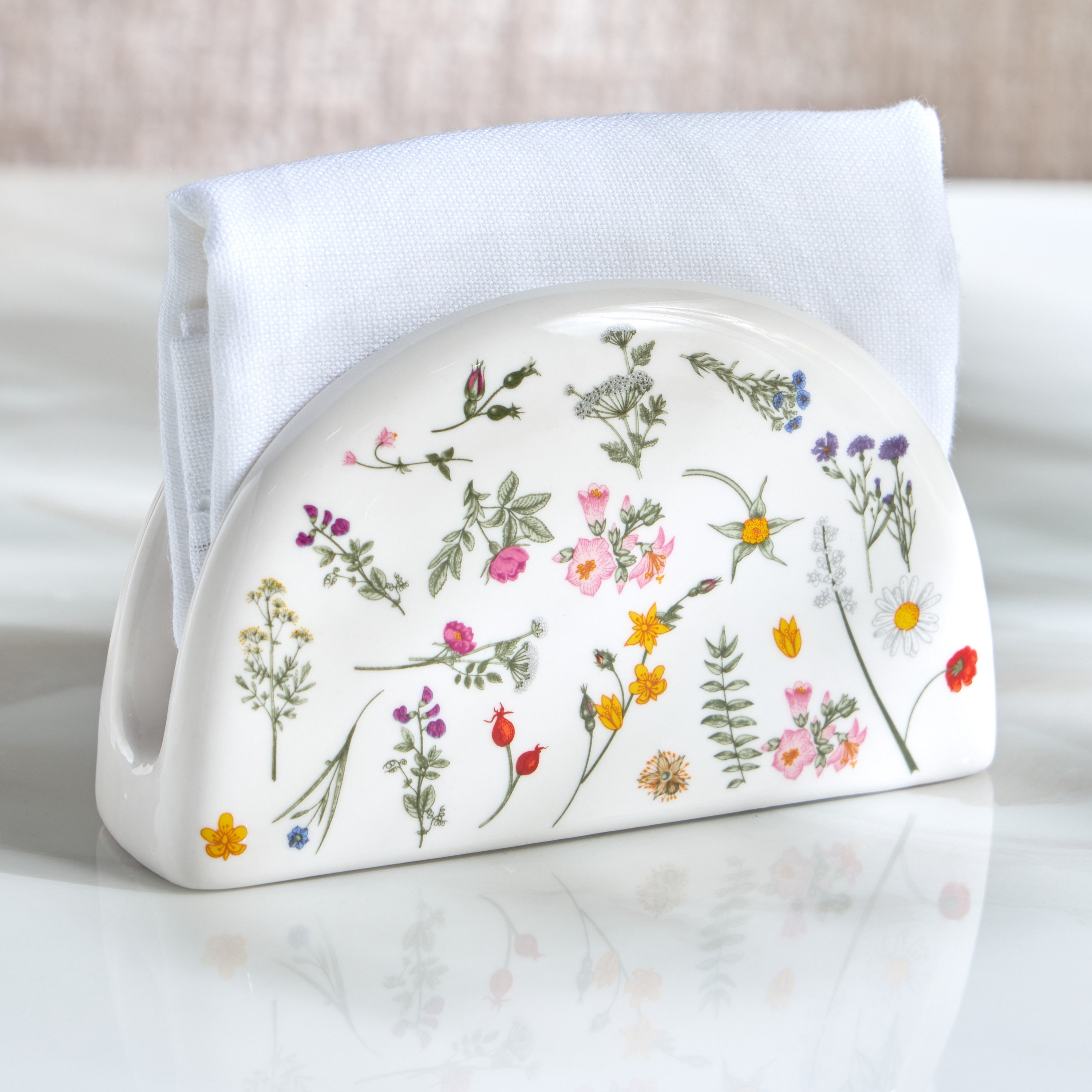 Garden Porcelain Napkin Holder
