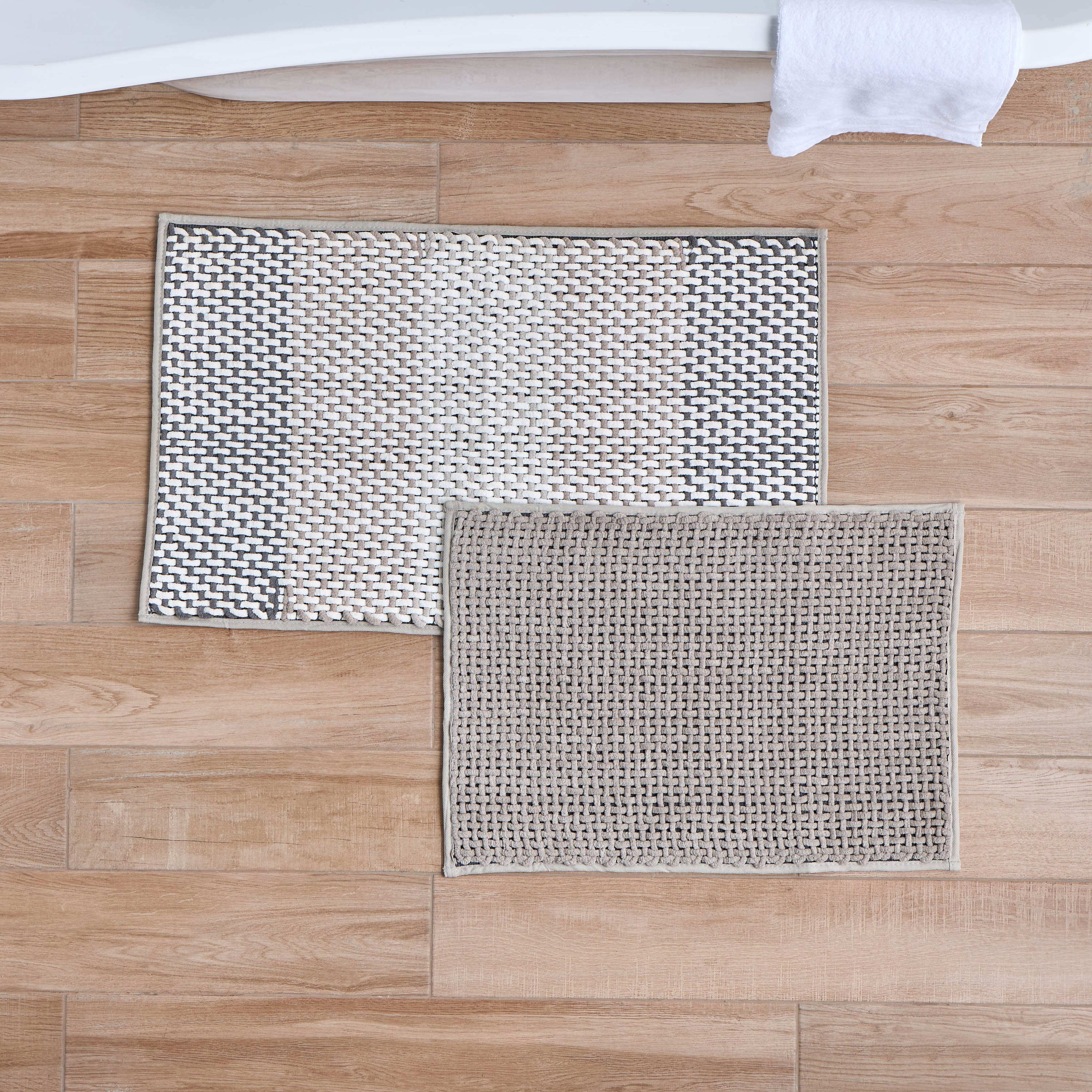 Ombra 2-Piece Bath Mat Set-household-bathandlaundry-bathlinen-bathmatsandtubmats-image-1