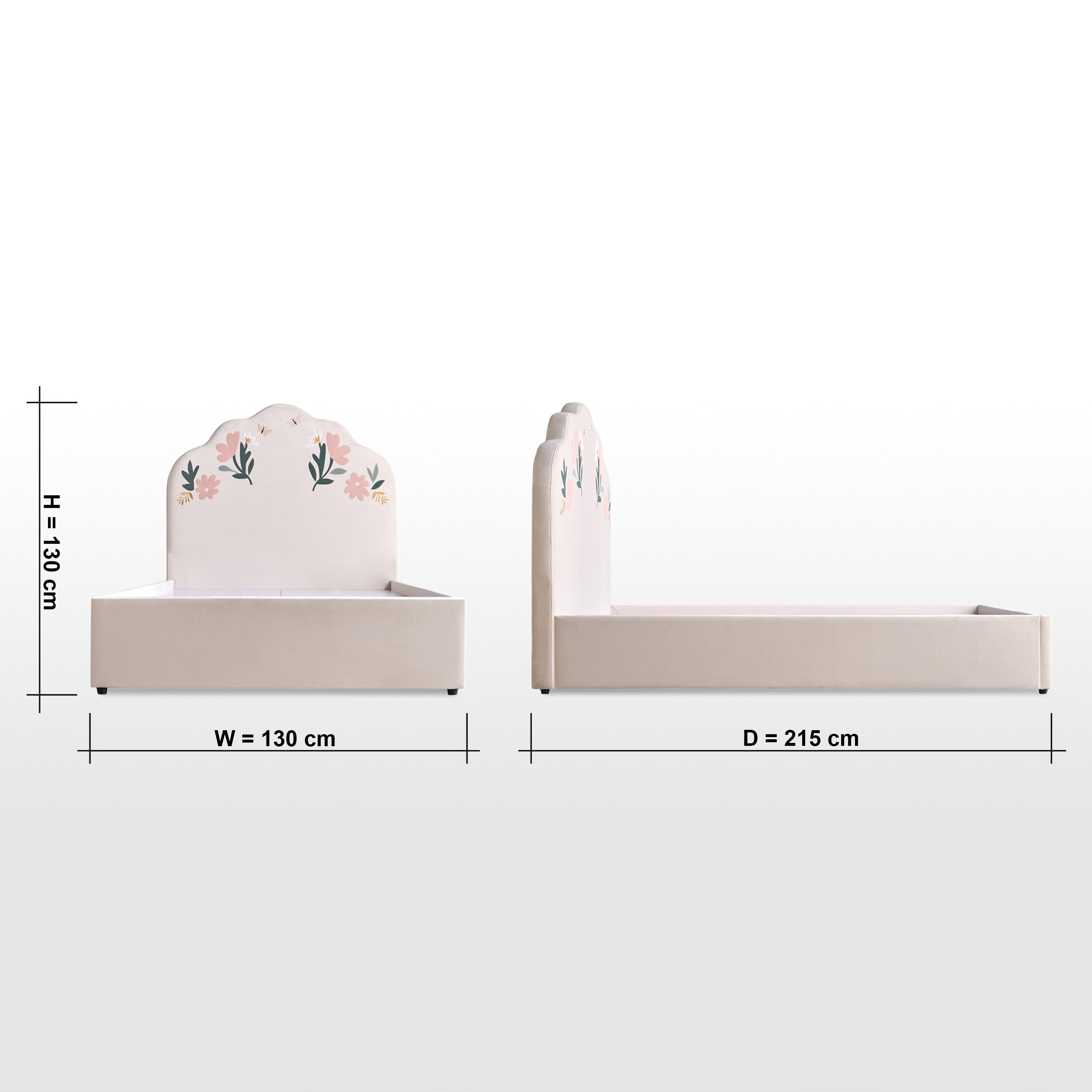 Floral Single Bed - 120x200 cm-babyandkids-kidsbeds-singlebeds-image-8