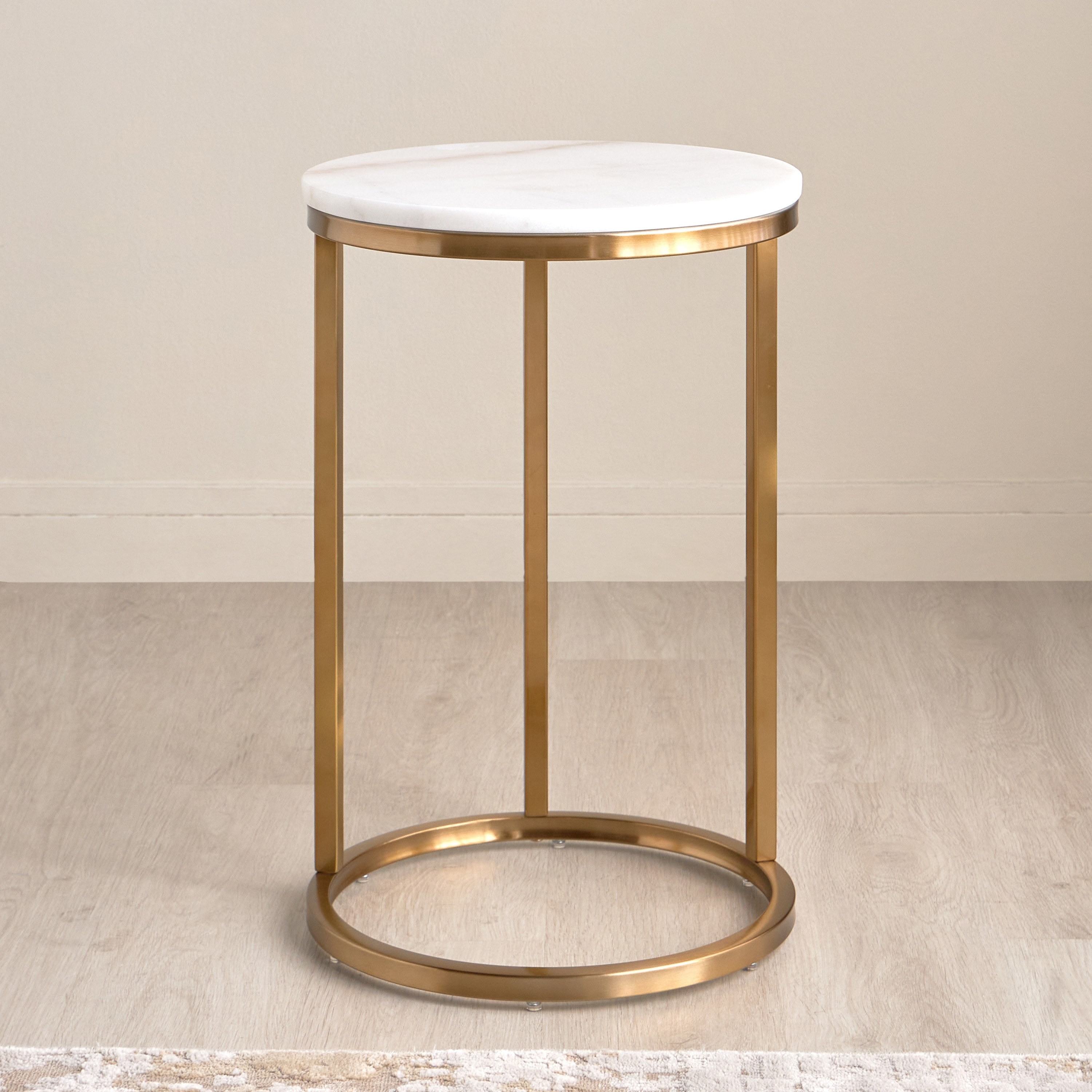 طاولة جانبية بسطح رخام - سترافا-furniture-livingroom-sideandendtables-image-1