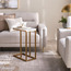 طاولة جانبية بسطح رخام - سترافا-furniture-livingroom-sideandendtables-image-1