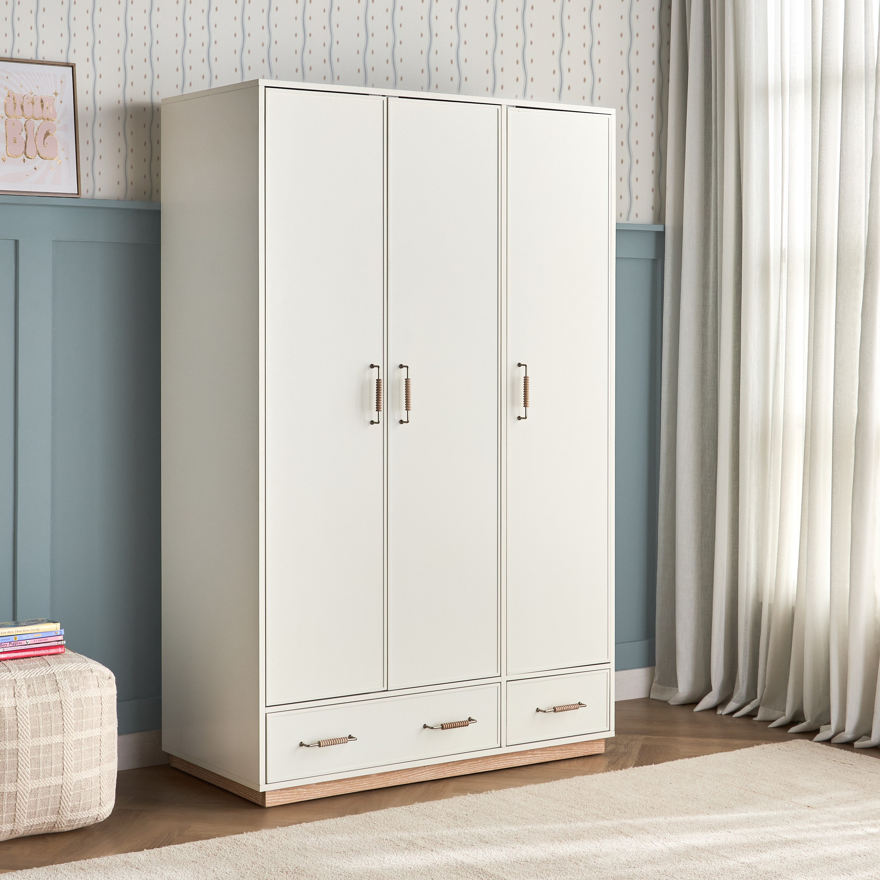 Lilyum 3-Door Wardrobe with Drawers