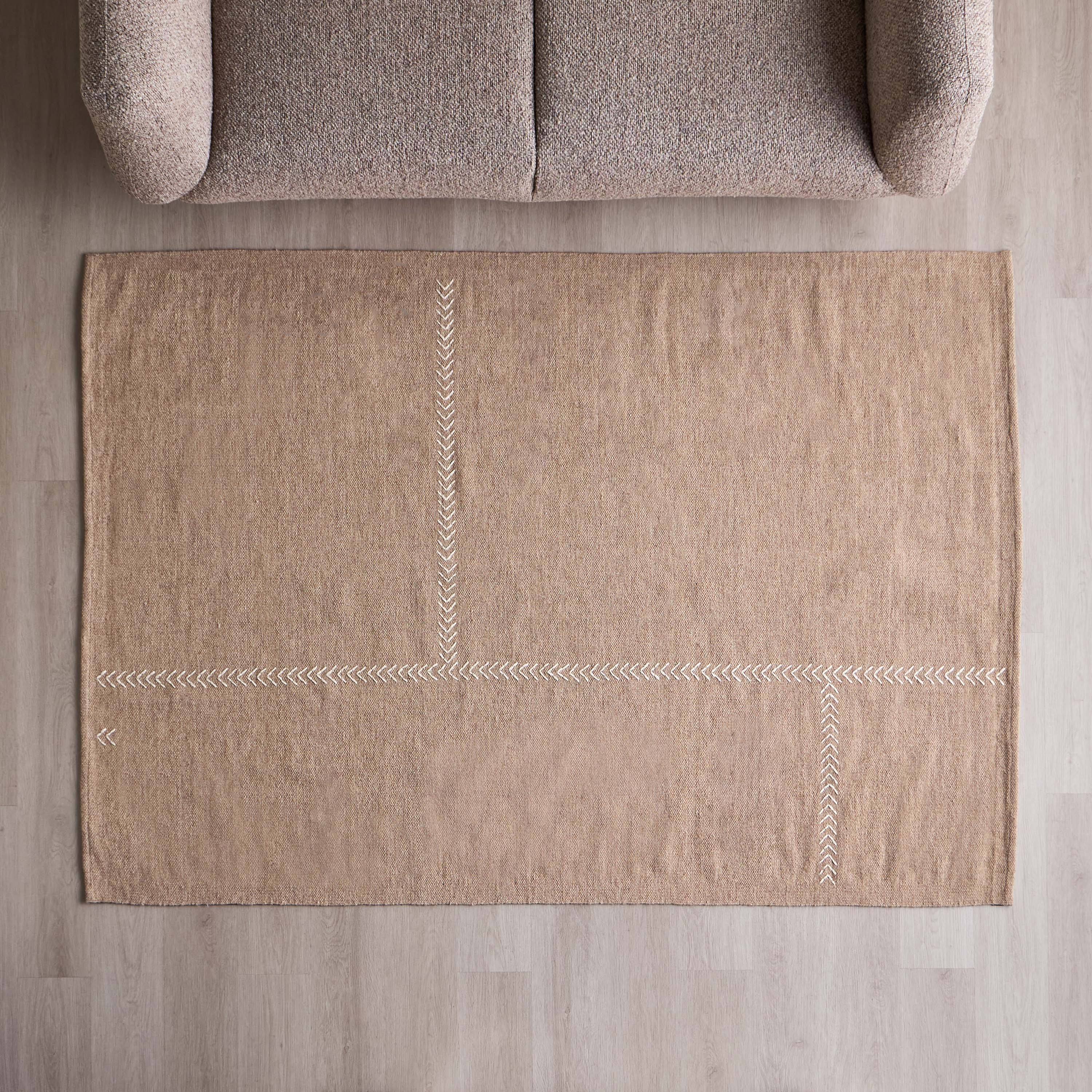 Liana Handwoven Woollen Rug - 120x180 cm-household-rugsandcarpets-rugs-image-2