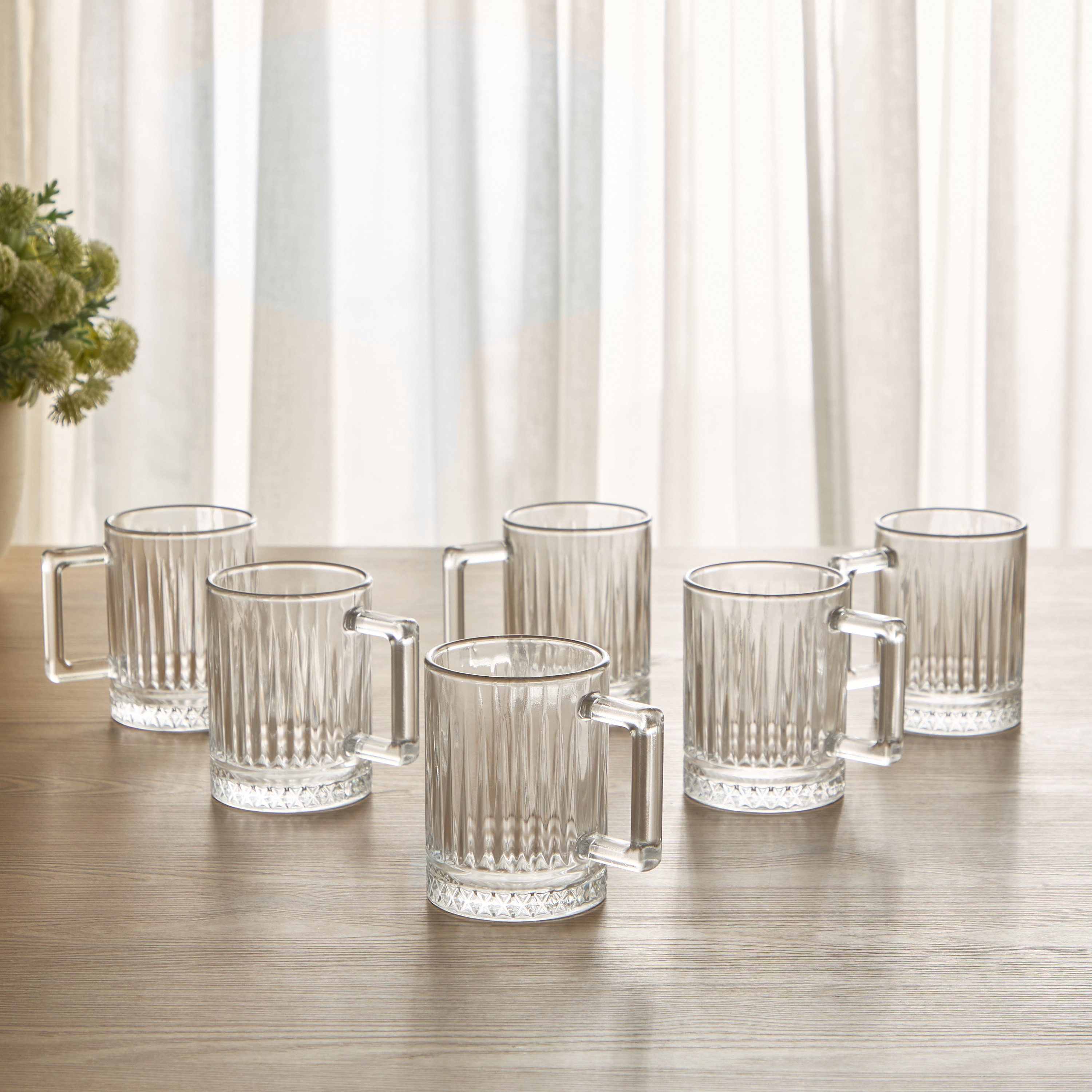 Almas 6-Piece Glass Mug Set - 240 ml-household-dining-teaandcoffee-teaandcoffeesets-image-1