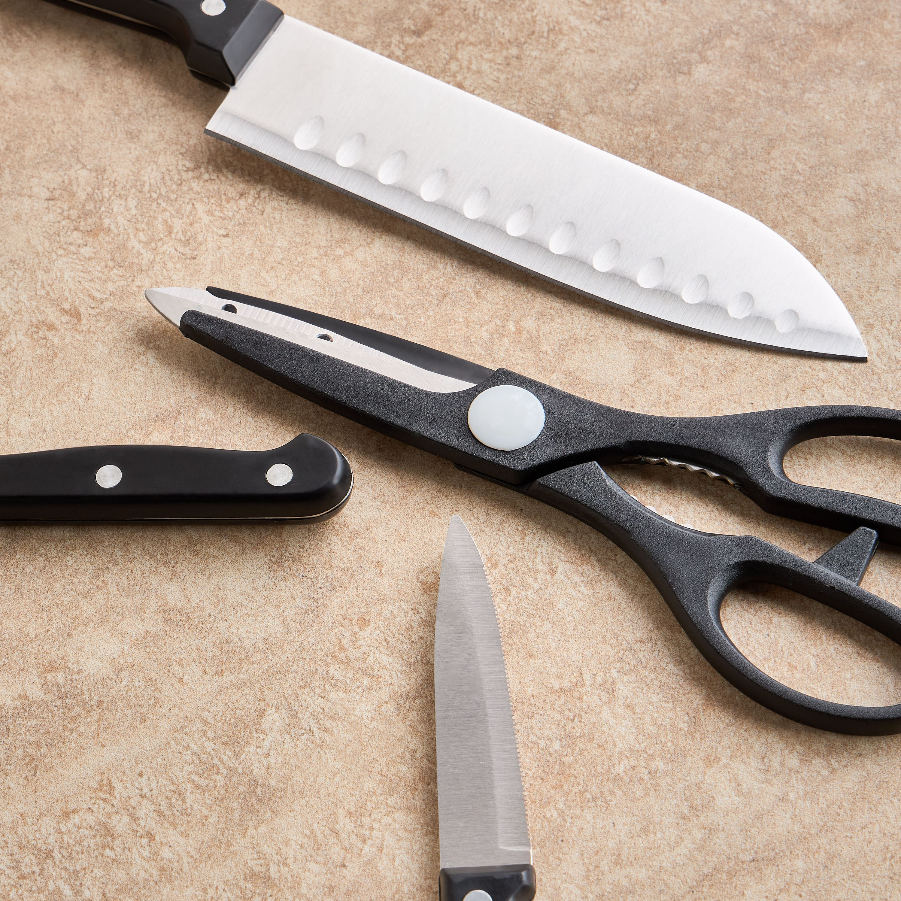طقم سكاكين 7 قطع ولوح تقطيع - كوين-household-kitchen-kitchentoolsandutensils-knives-image-2