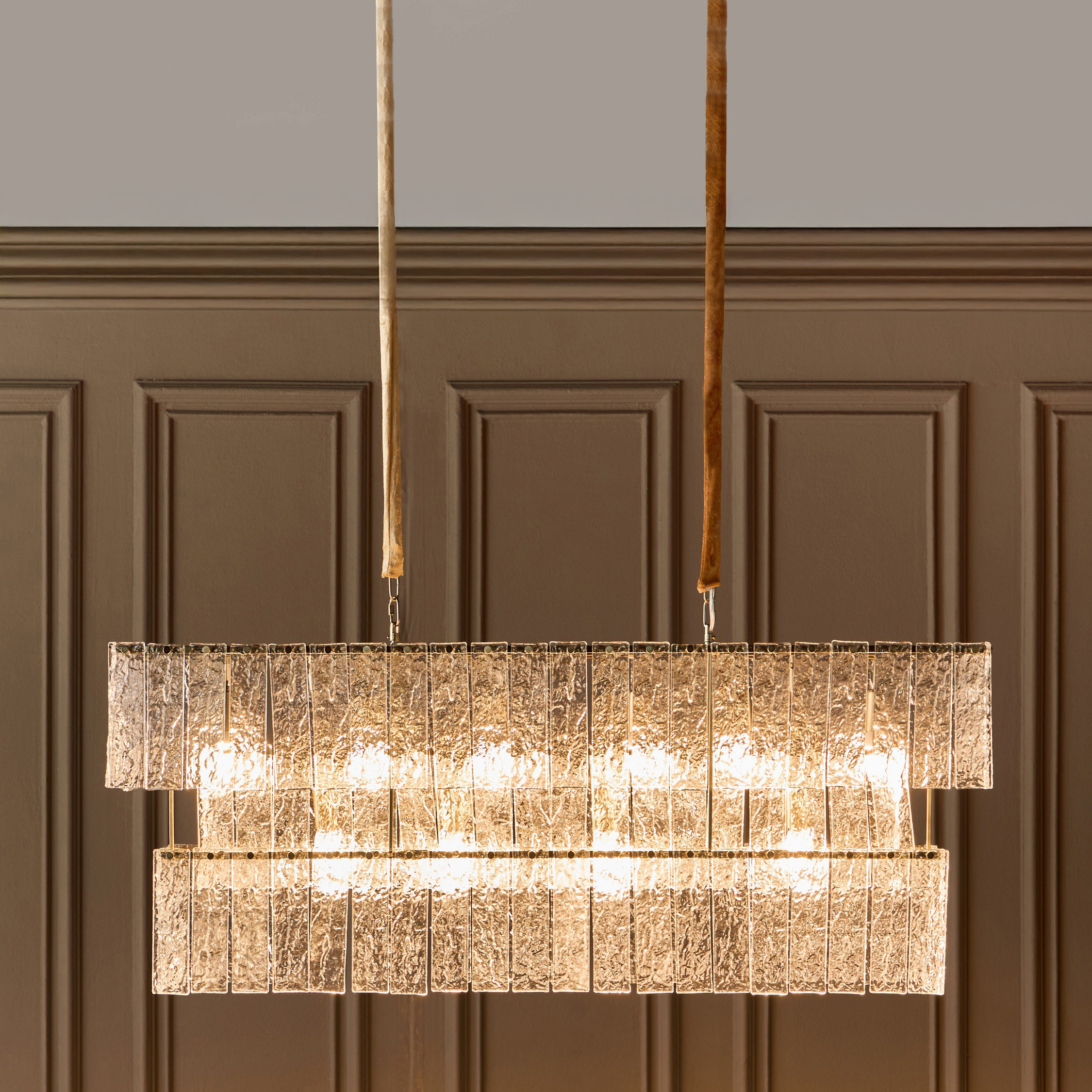 ثريا خطية زجاجية بـ10 لمبات - ماجي-household-lighting-ceilinglamps-chandeliers-image-2