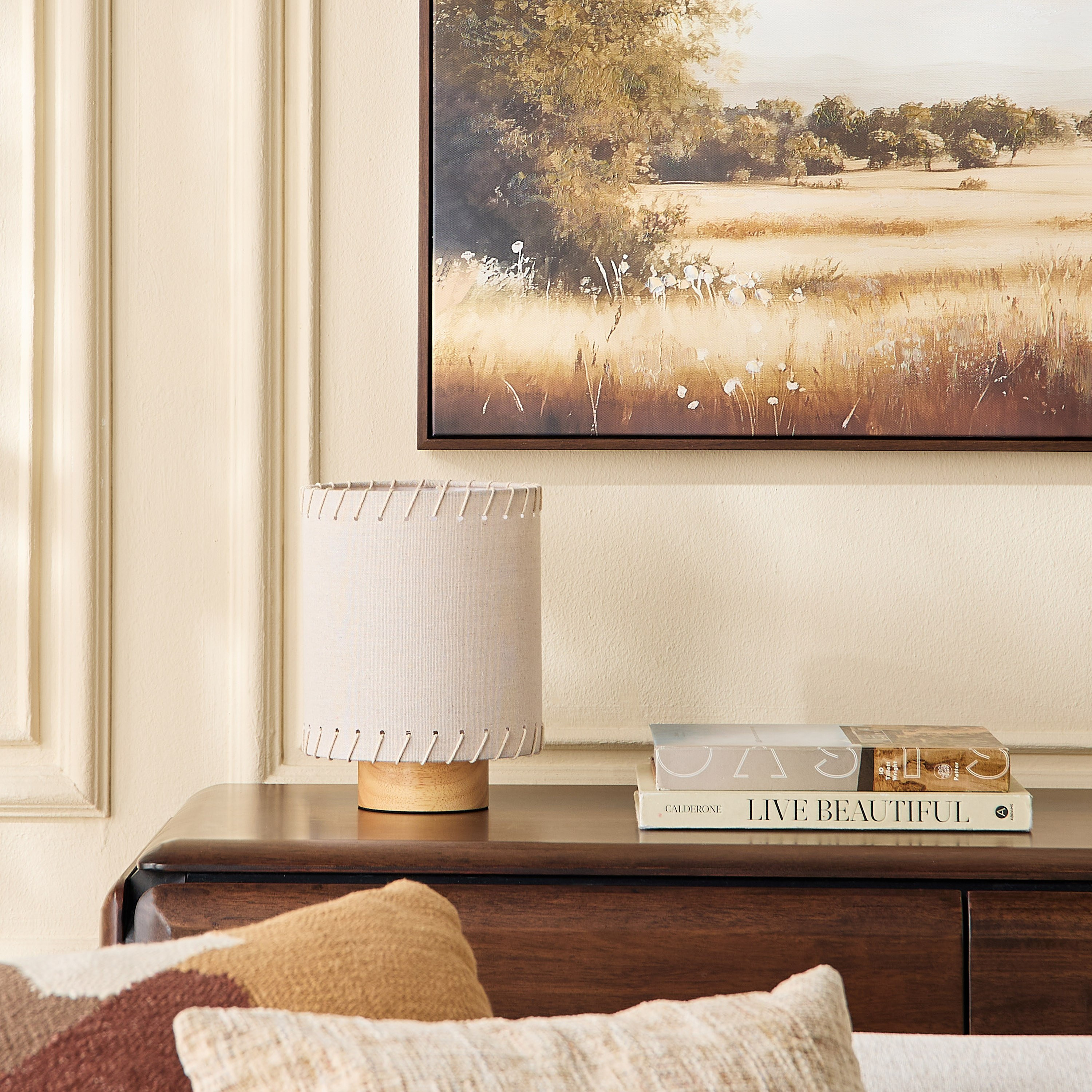 Cosme Linen Table Lamp - 25 cm-household-lighting-tableanddesklamps-image-4