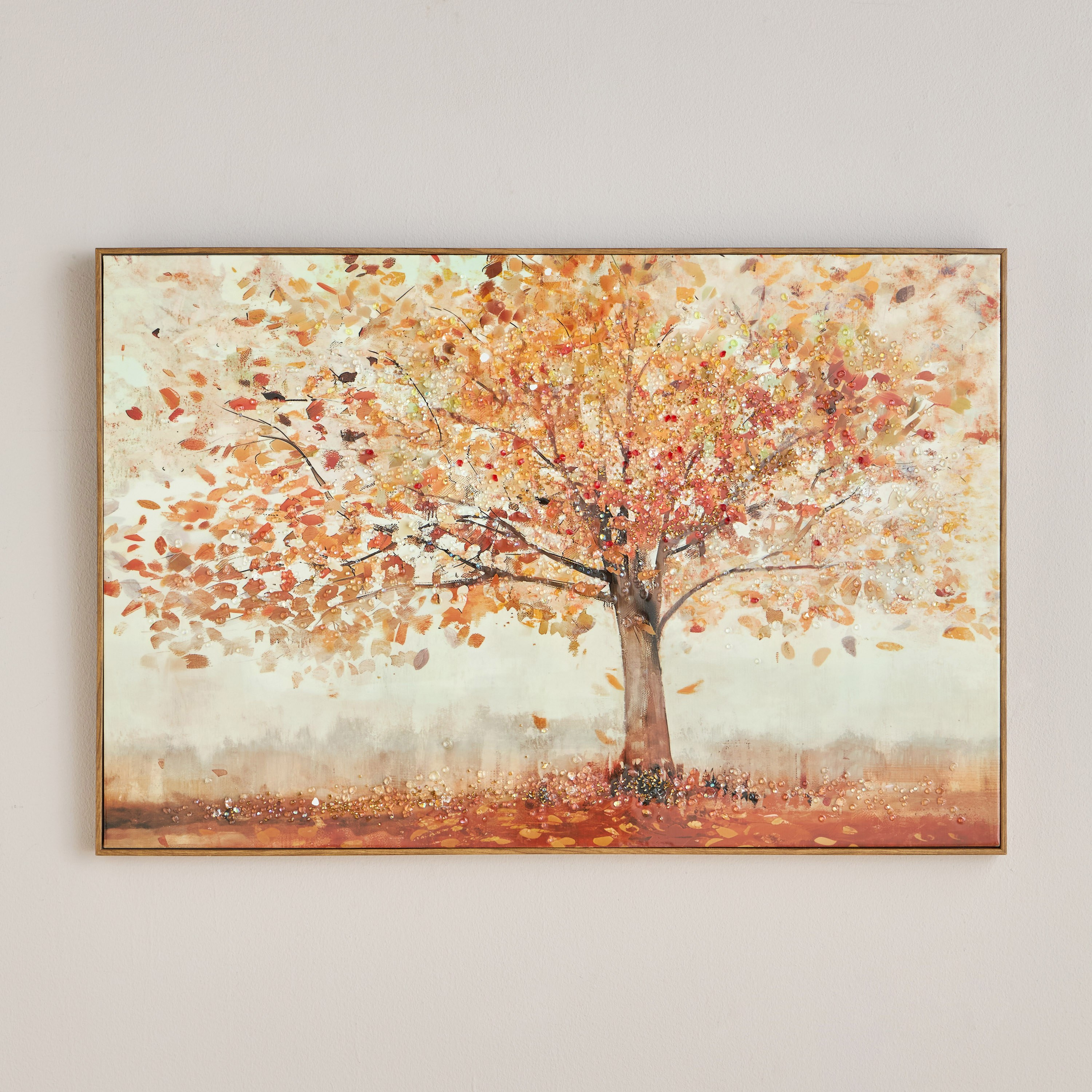 Fenja Framed Canvas Jewelled Wall Art - 90x60 cm-household-walldecorandmirrors-wallart-image-1