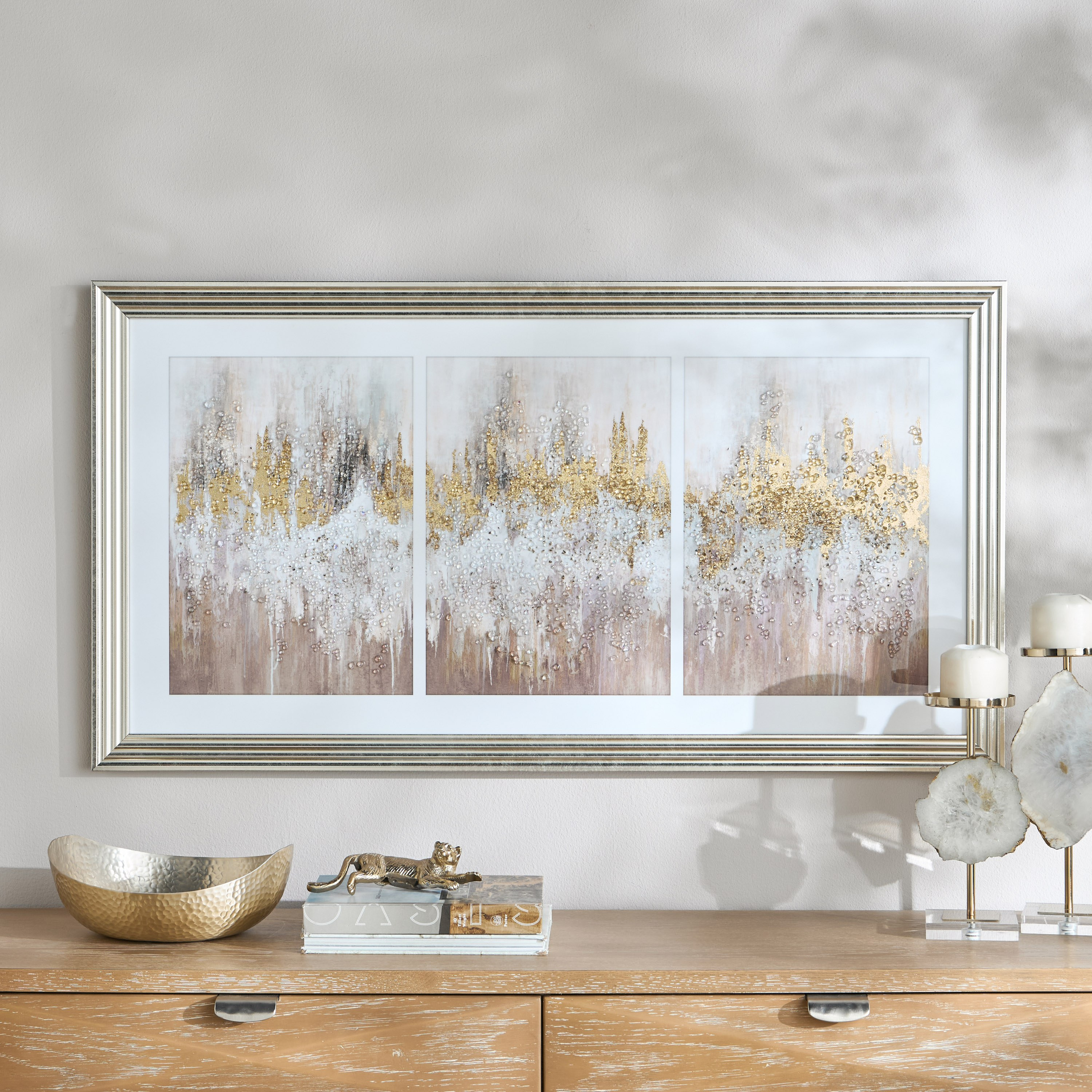 Skog Jewelled Framed Wall Art - 58x108 cm-household-walldecorandmirrors-wallart-image-3