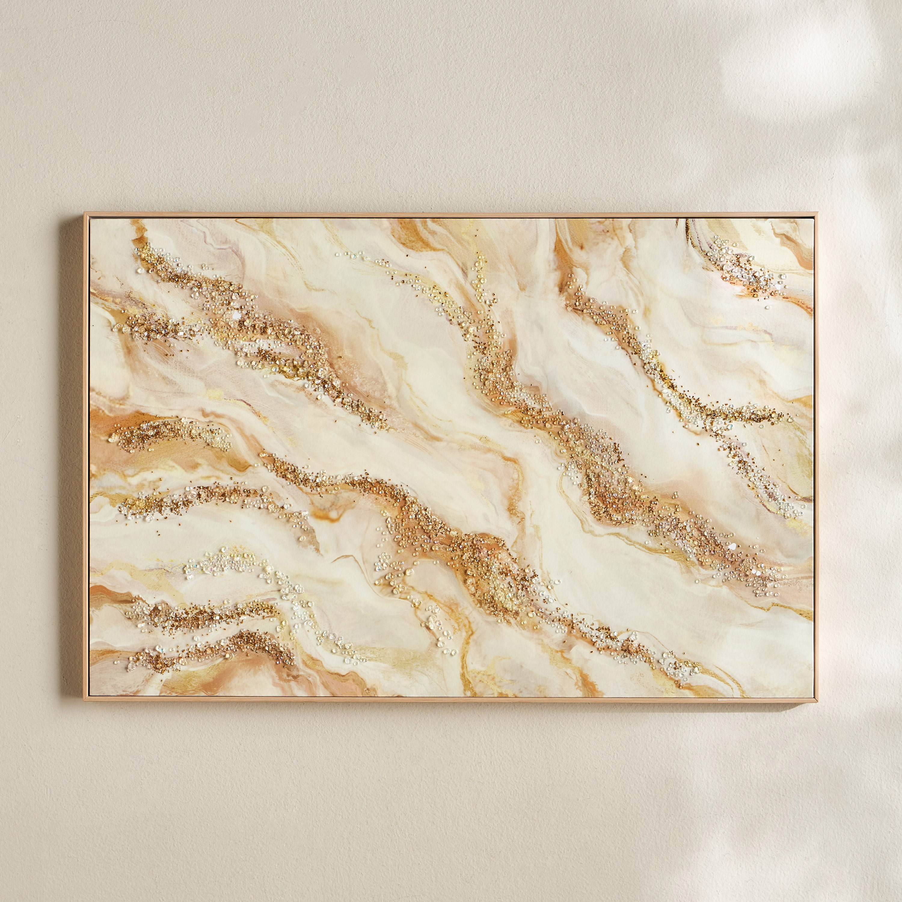 Runa Jewelled Framed Canvas Wall Art - 60x90 cm-household-walldecorandmirrors-wallart-image-1