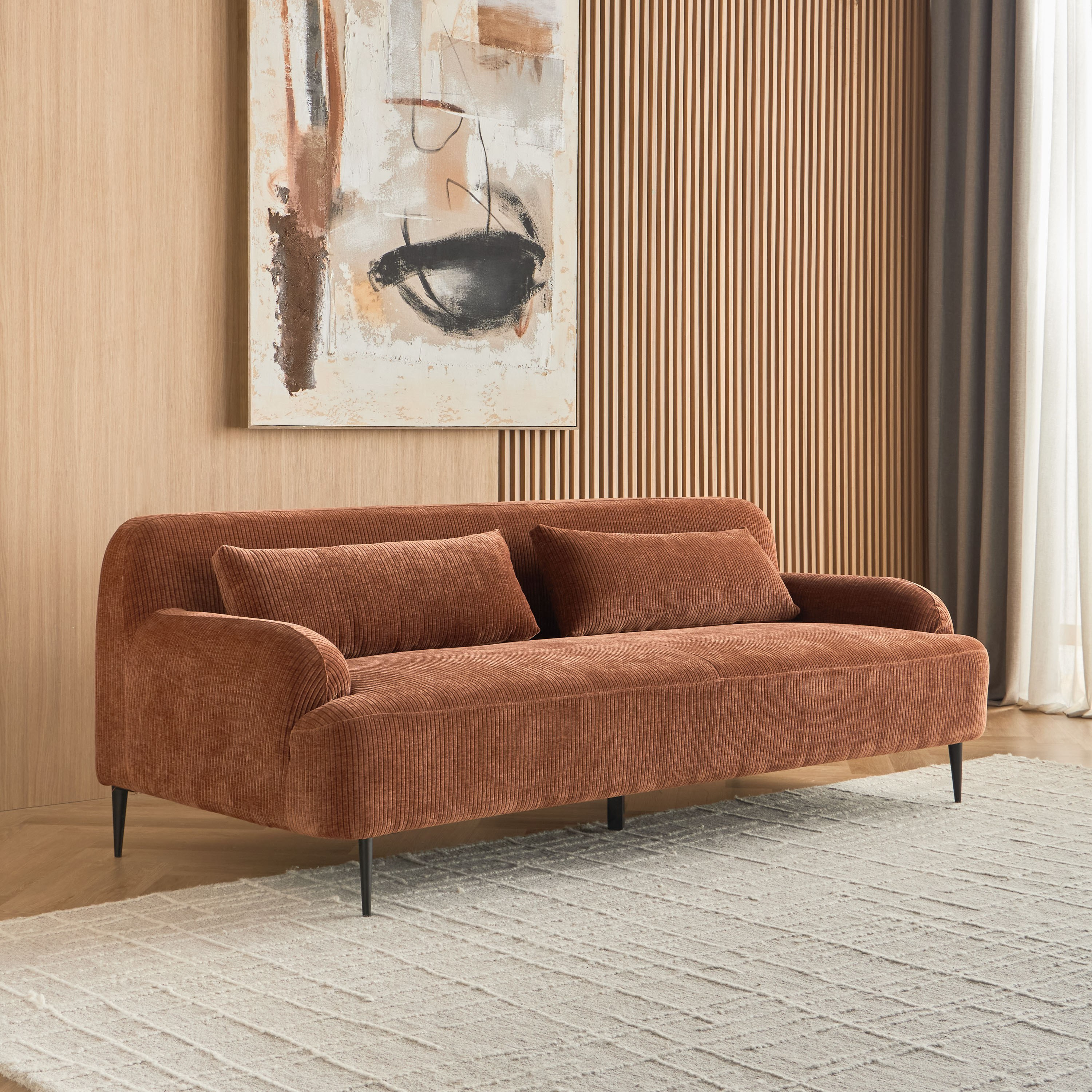 Shop Melda 3-Seater Fabric Sofa Online | Homecentre KSA