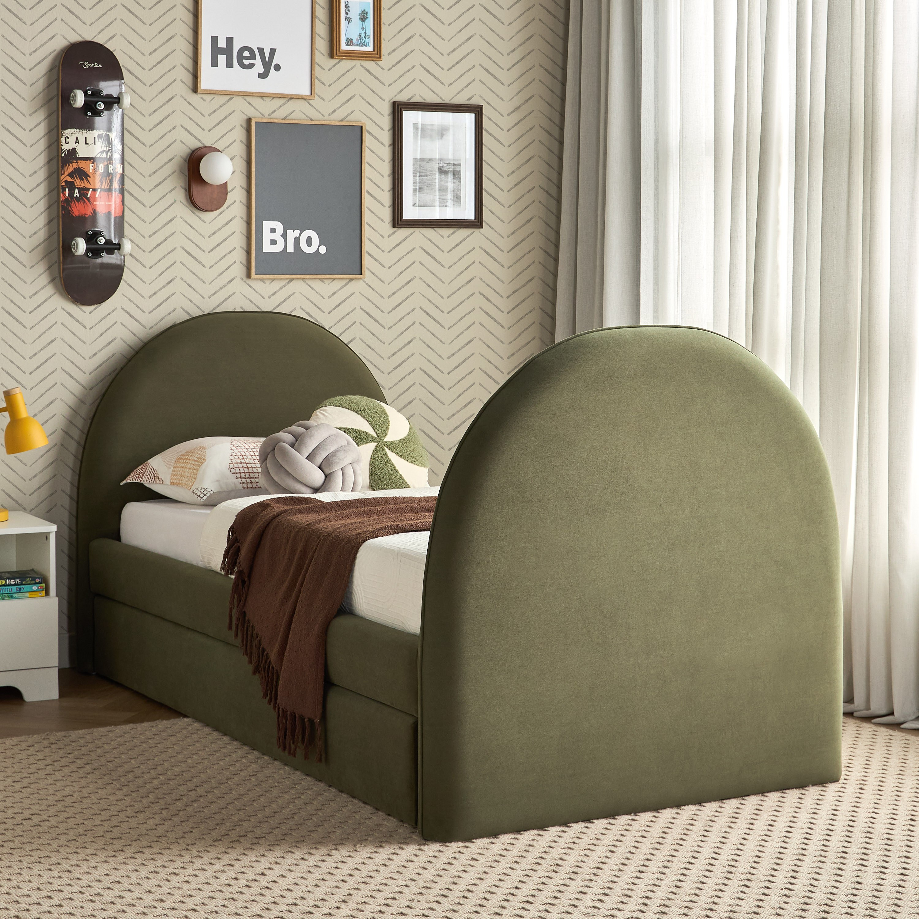 Lilyum Twin Bed with Trundle - 90x200 cm