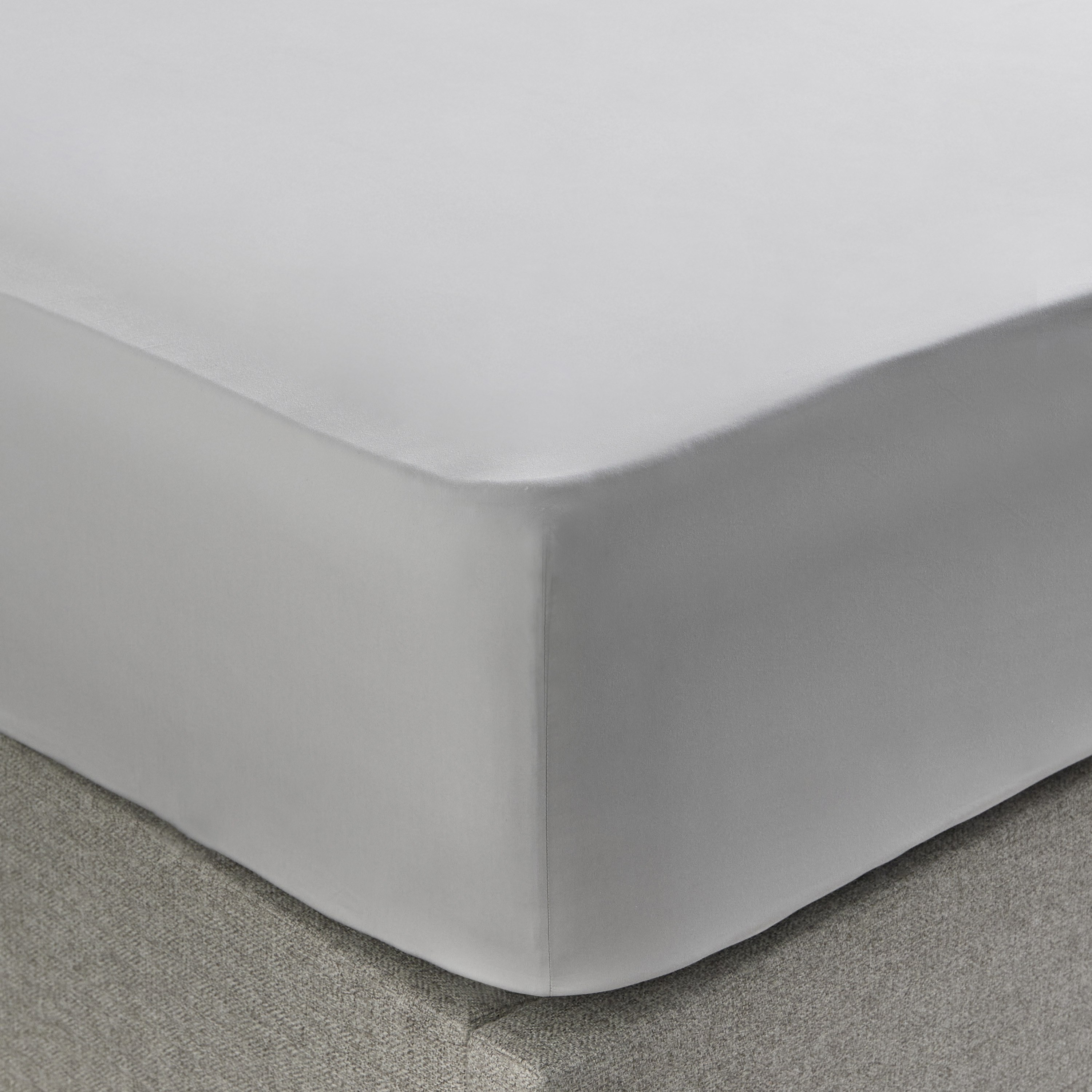EcoSoft Organic Cotton Percale 400 Thread Count Full Fitted Sheet - 120x200 cm-household-bedding-sheetsandpillowcases-fittedsheets-image-1