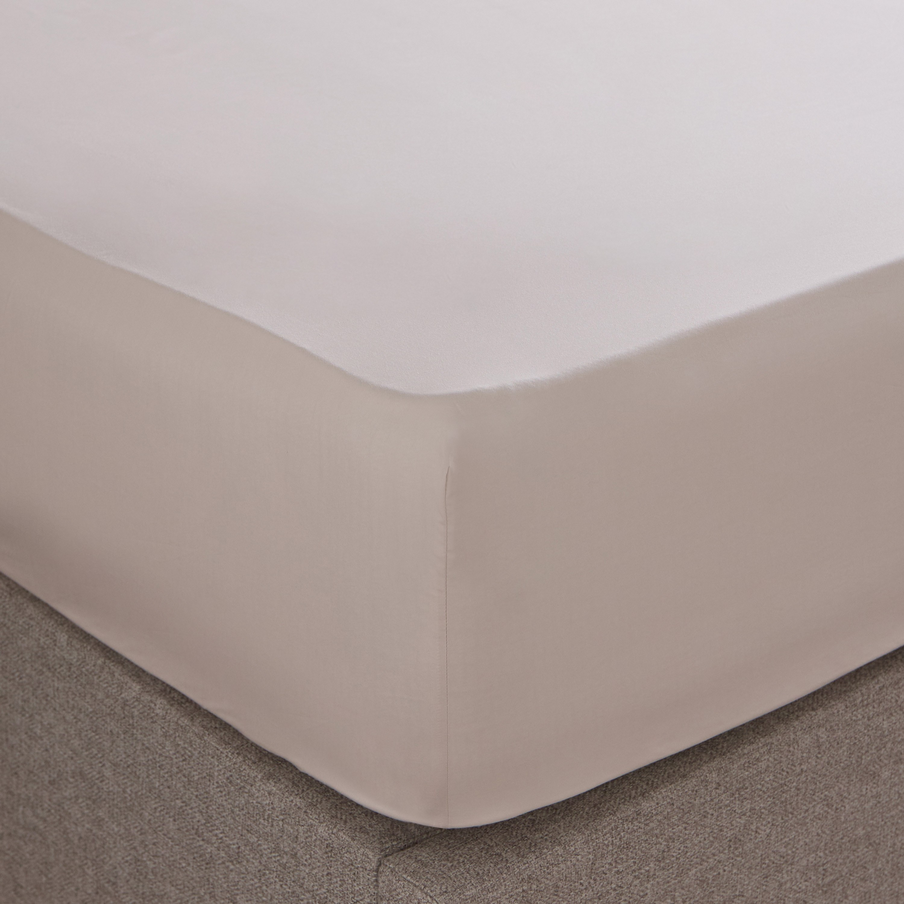 EcoSoft Organic Cotton Percale Weave 400 Thread Count King Fitted Sheet - 180x205 cm