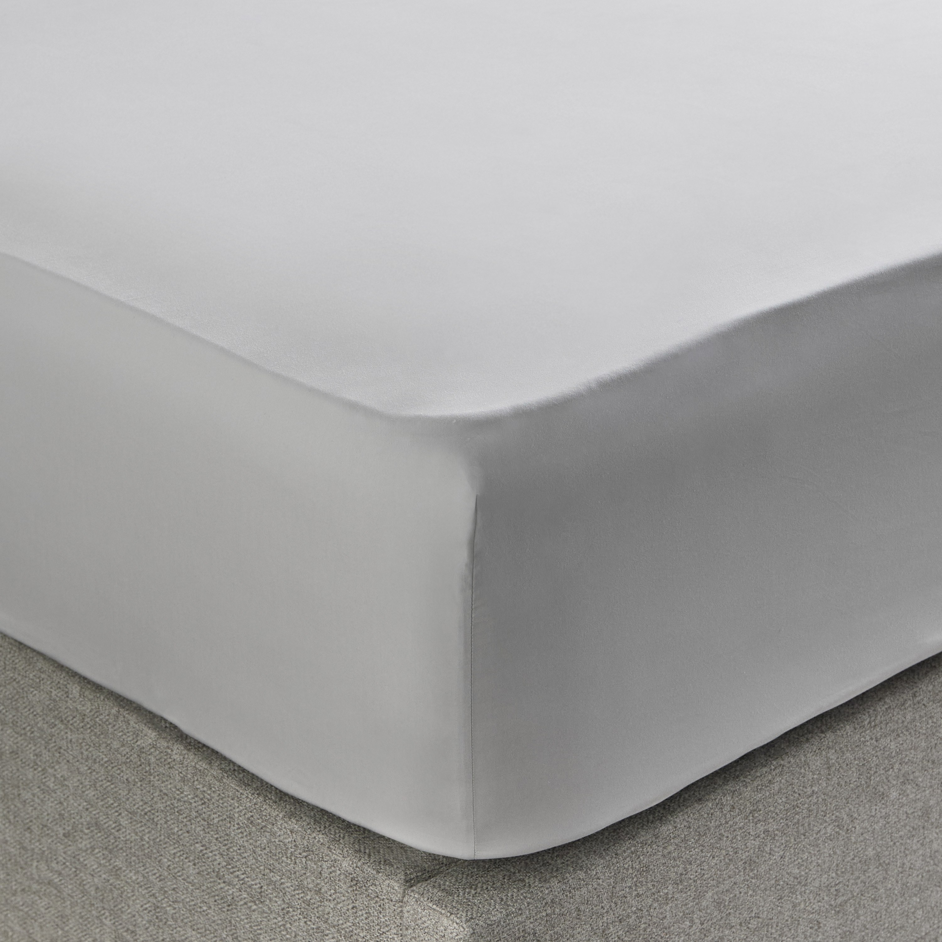 EcoSoft Organic Cotton Percale Weave 400 Thread Count King Fitted Sheet - 180x205 cm-household-bedding-sheetsandpillowcases-fittedsheets-image-1