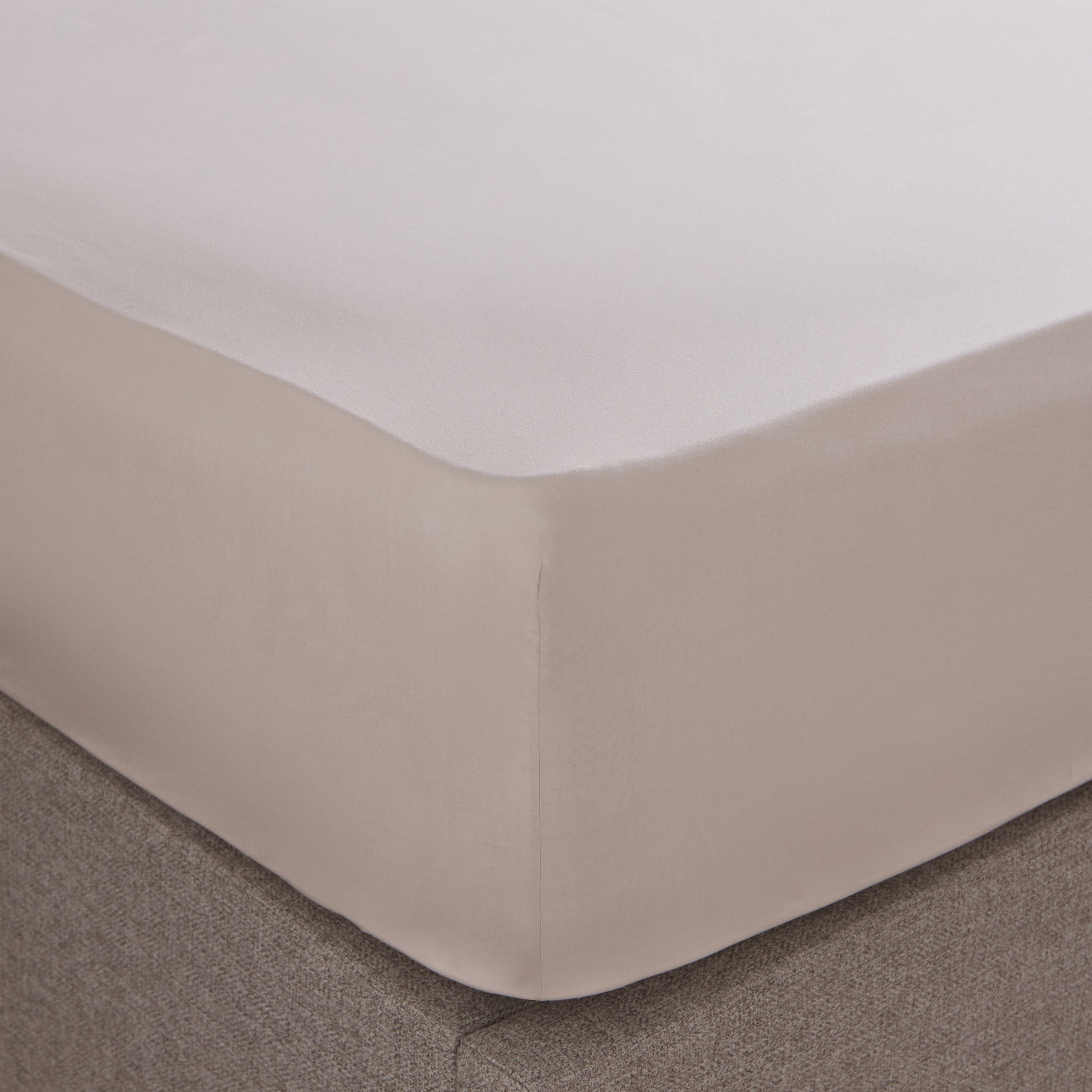 EcoSoft Organic Cotton Percale 400 Thread Count Full Fitted Sheet - 140x200 cm-household-bedding-sheetsandpillowcases-fittedsheets-image-1