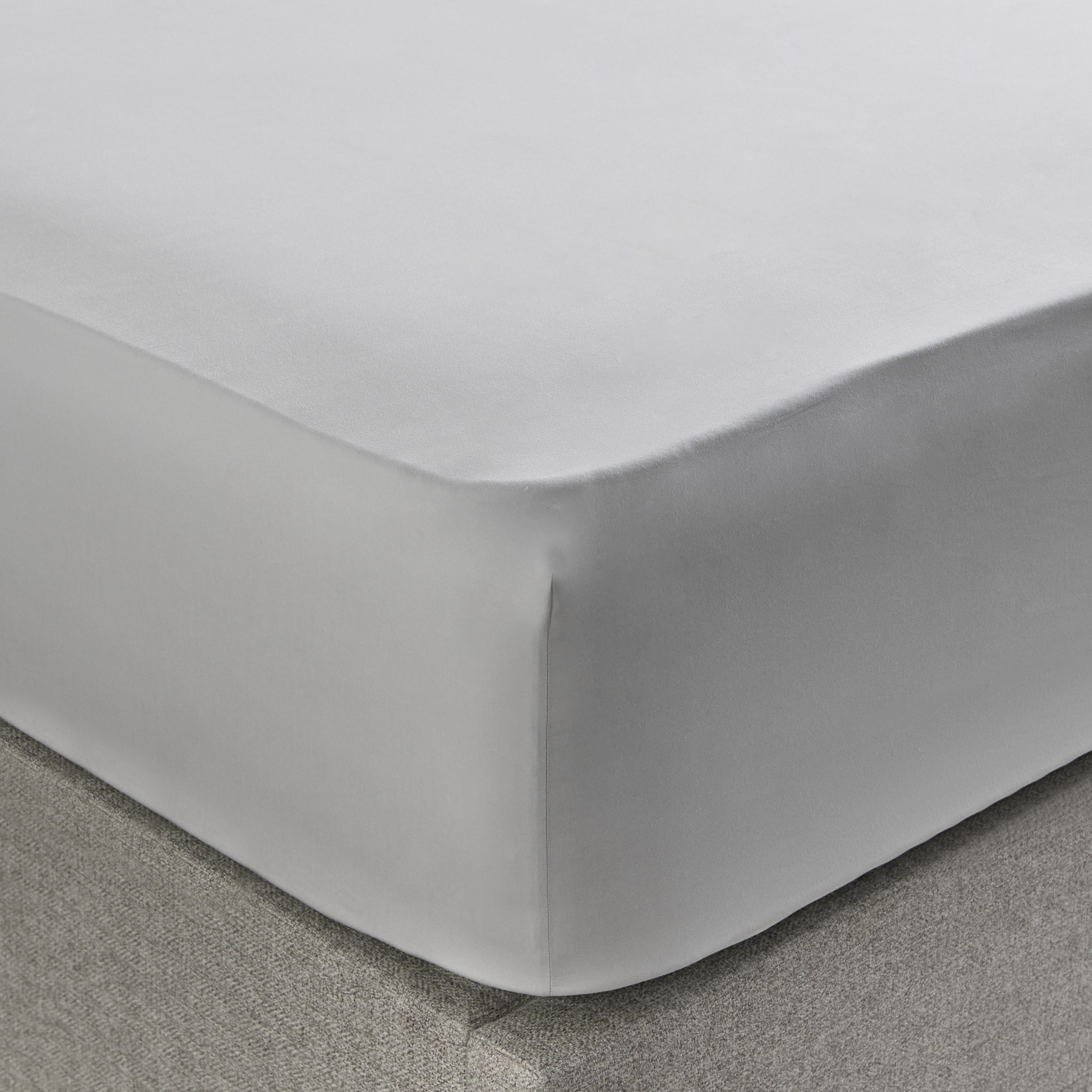 EcoSoft Organic Cotton Percale 400 Thread Count Queen Fitted Sheet - 160x200 cm-household-bedding-sheetsandpillowcases-fittedsheets-image-1