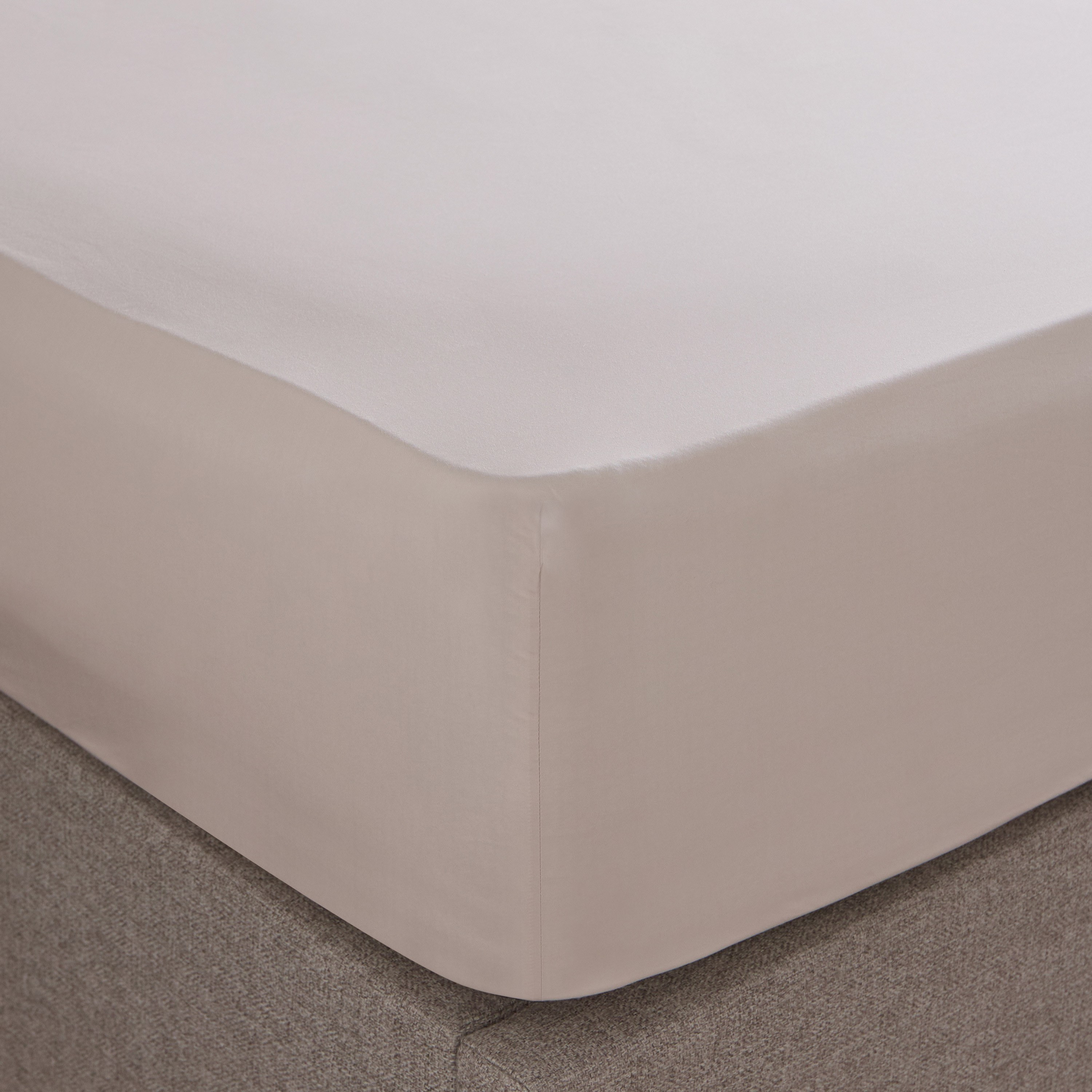 EcoSoft Organic Cotton Percale 400 Thread Count Super King Fitted Sheet - 200x205 cm