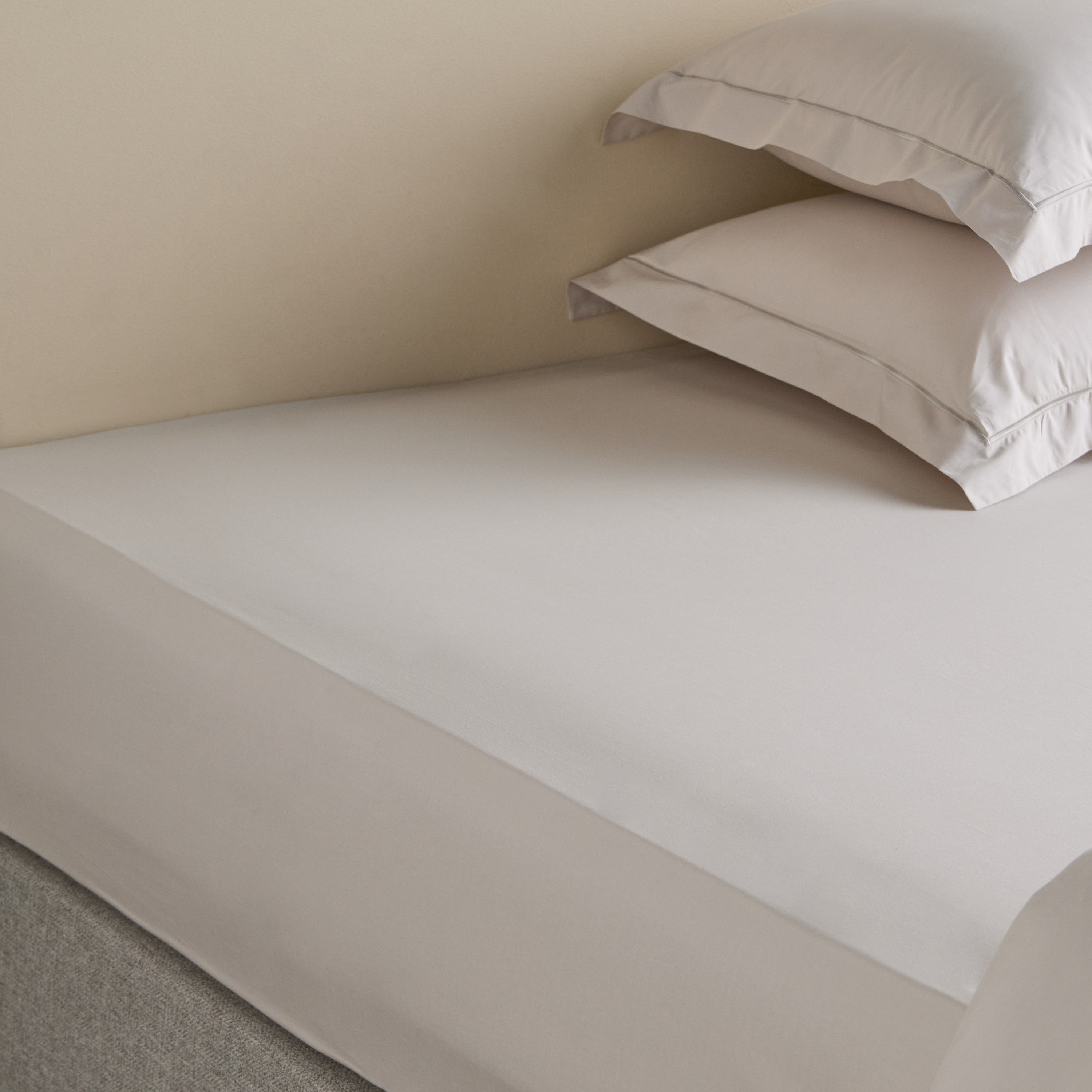 EcoSoft Organic Cotton Percale 400 Thread Count Super King Fitted Sheet - 200x205 cm-household-bedding-sheetsandpillowcases-fittedsheets-image-3