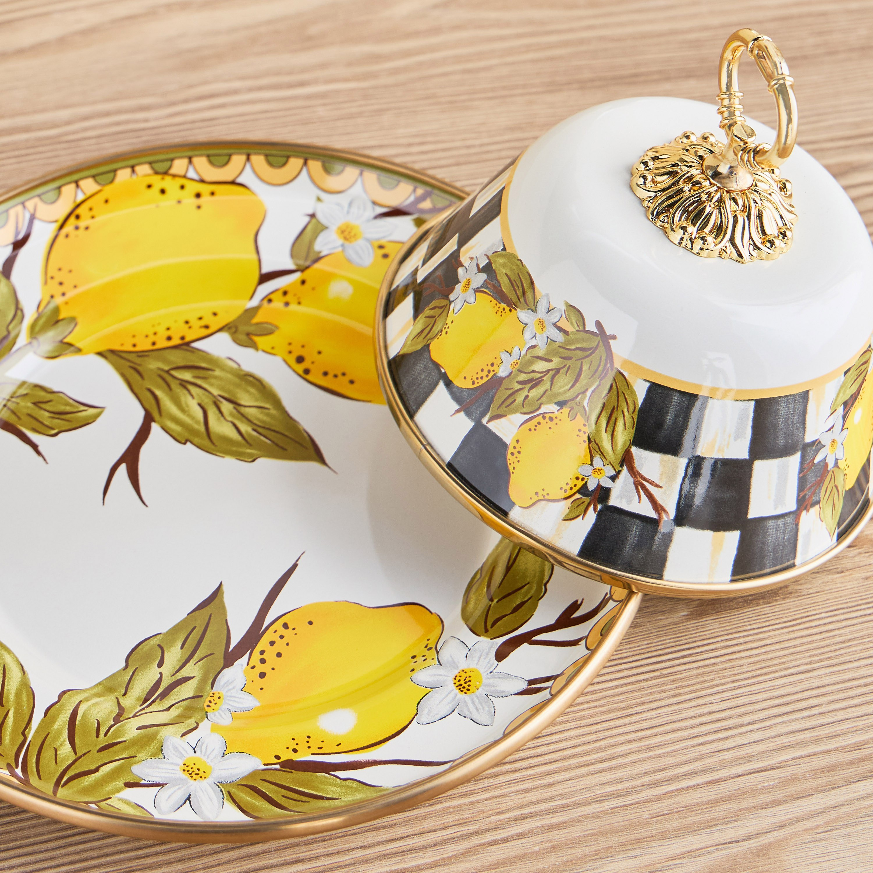 Amico Enamel Coated Carbon Steel Date Serving Plate with Lid - 21x15 cm-household-dining-dinnerware-plates-image-2