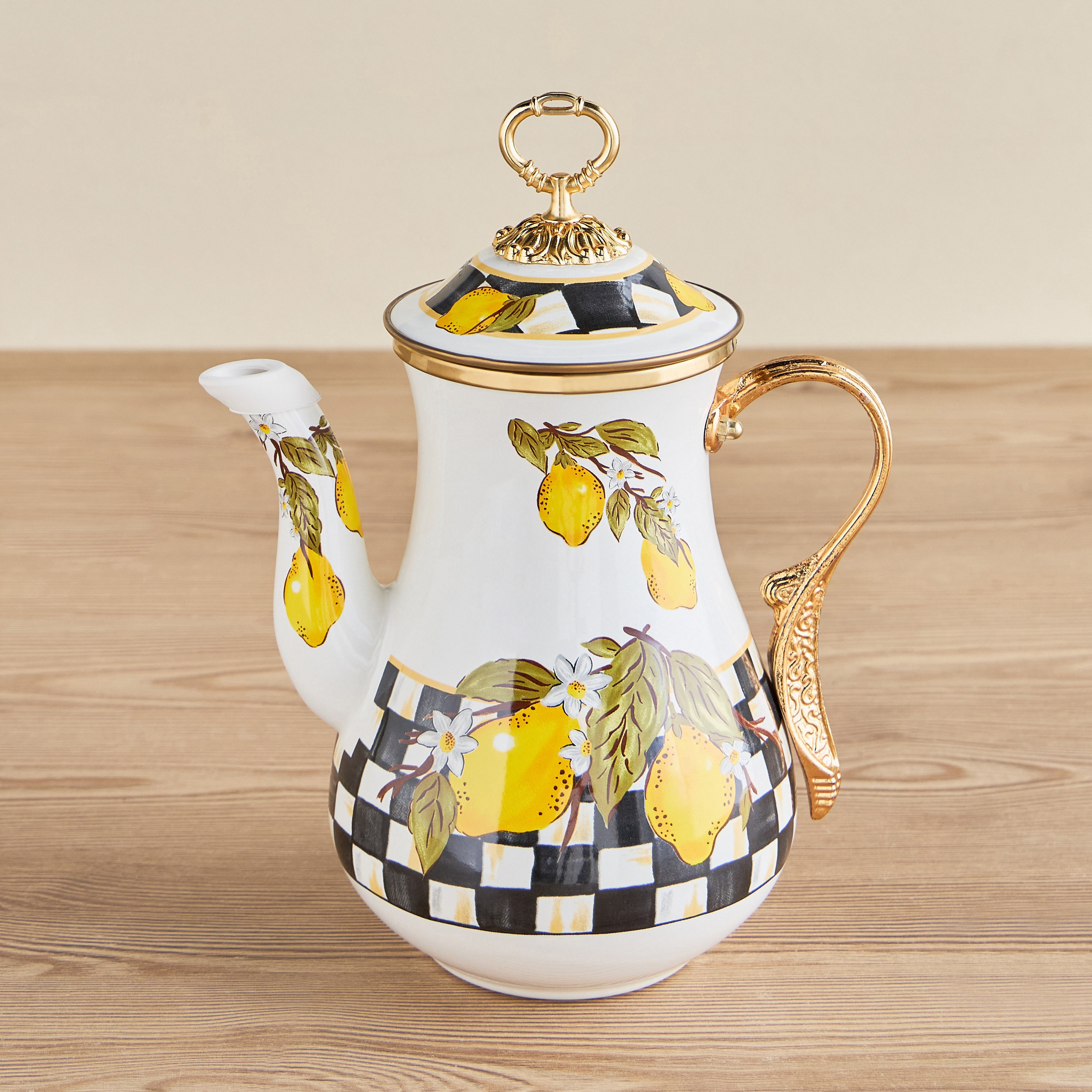 Amico Enamel Coated Carbon Steel Teapot - 1.5 L-household-dining-teaandcoffee-vacuumflaskscoffeeandteapots-image-1