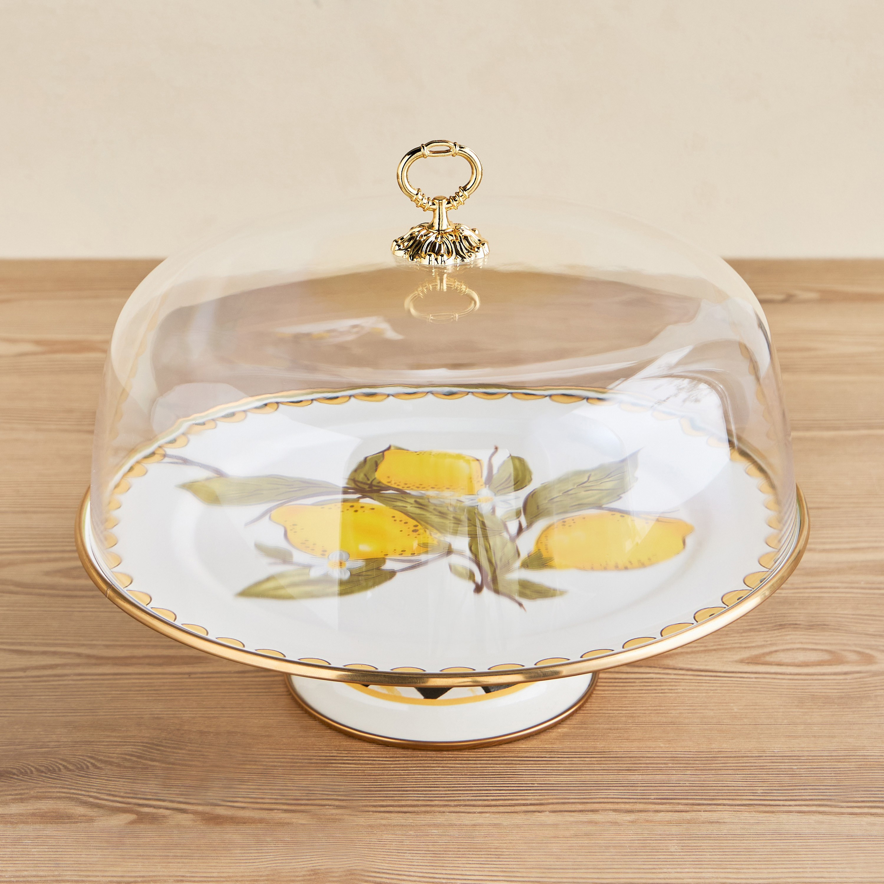 Amico Enamel Coated Carbon Steel Domed Cake Stand - 30 cm-household-dining-serveware-cakestands-image-1