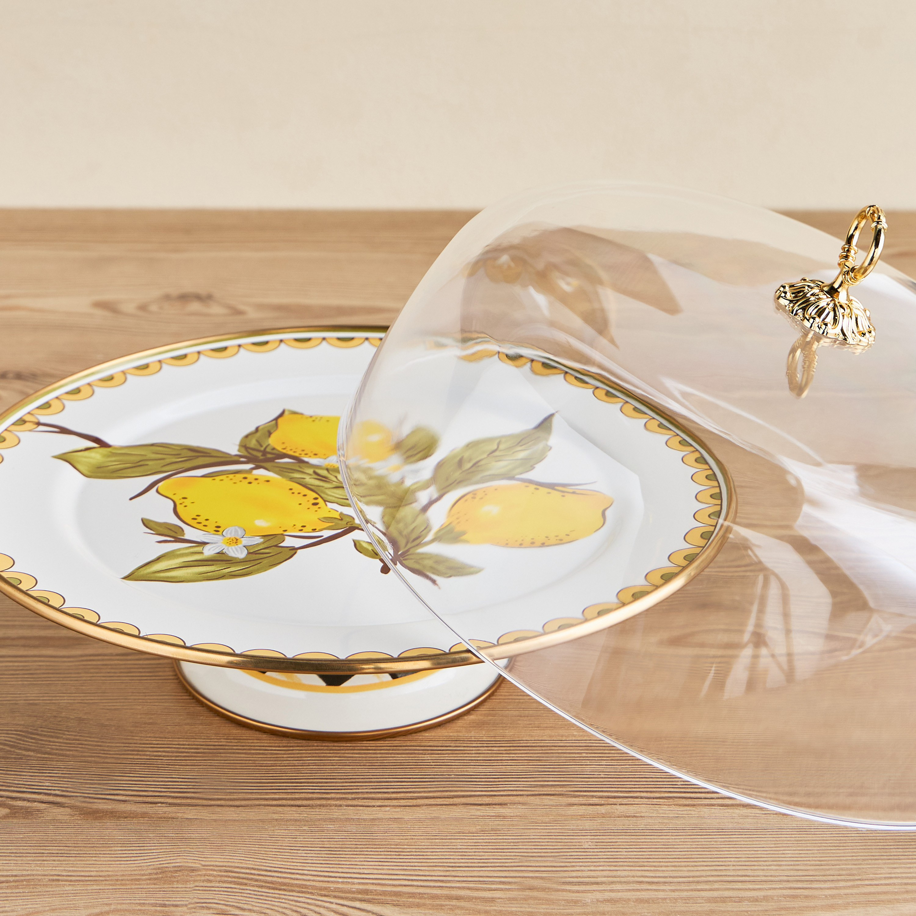 Amico Enamel Coated Carbon Steel Domed Cake Stand - 30 cm-household-dining-serveware-cakestands-image-2