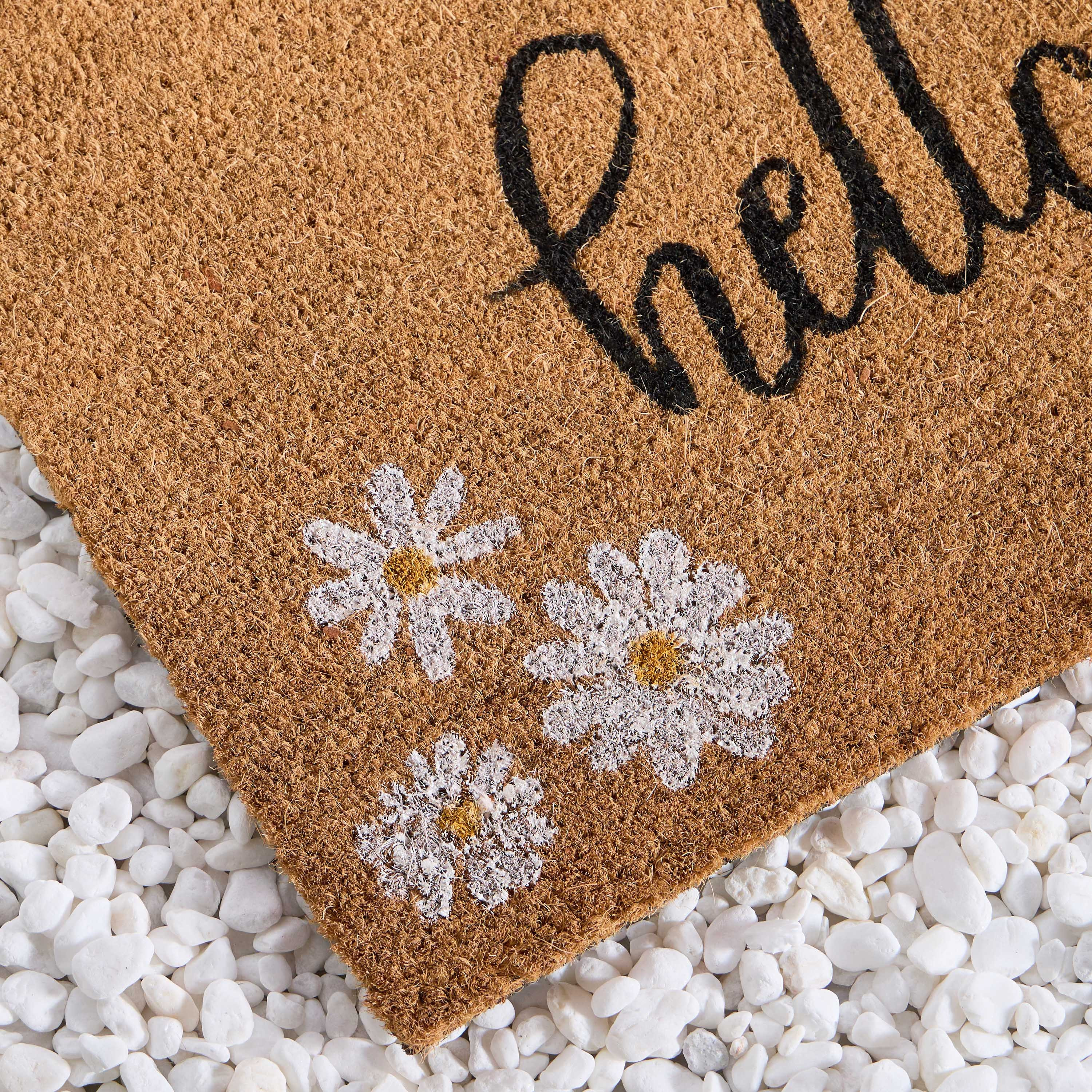Hello & Flowers Doormat - 40x60 cm-household-rugsandcarpets-doormats-image-3