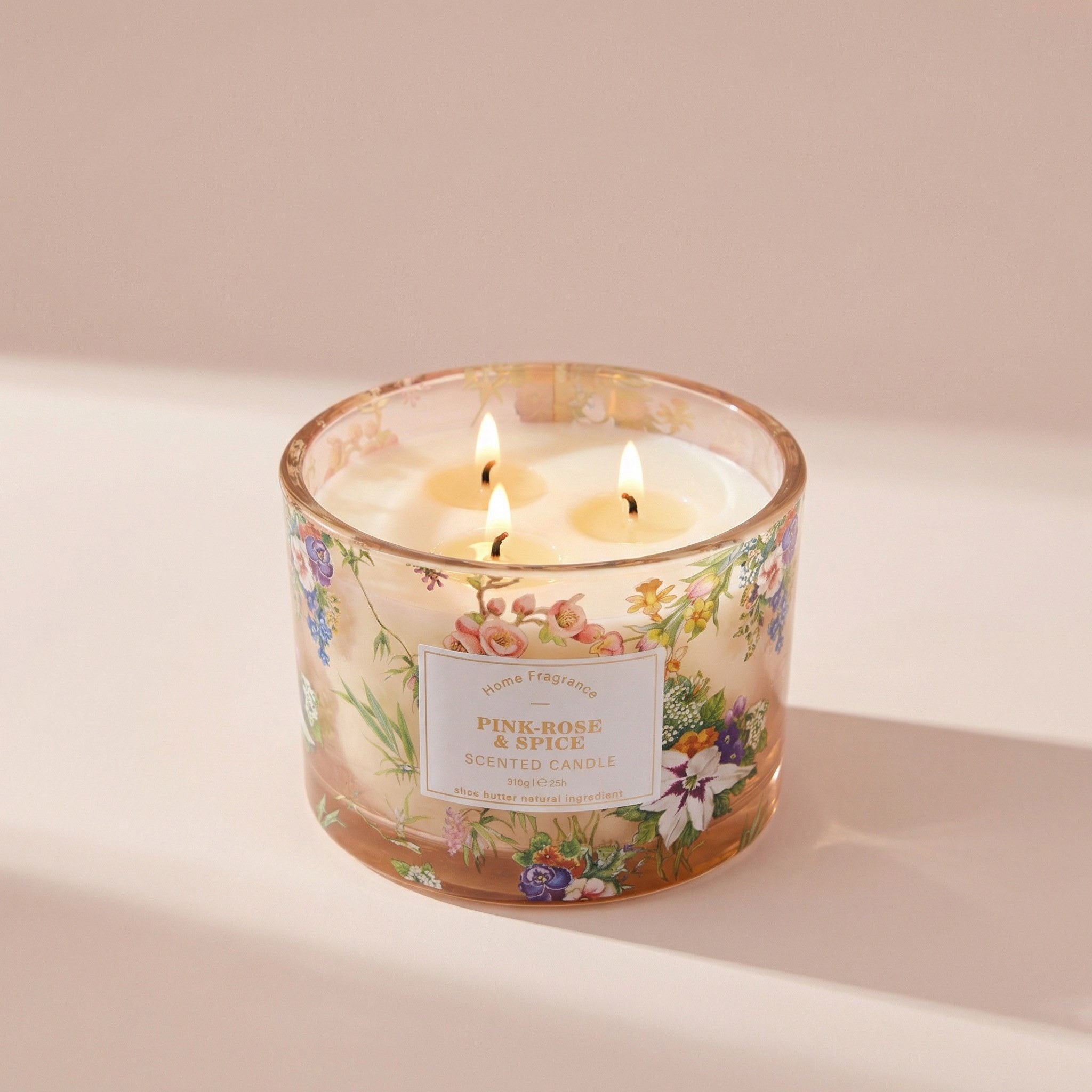 Ambience Garden Rose and Spice Scented Jar Candle - 25 h-household-homefragrance-candles-image-2