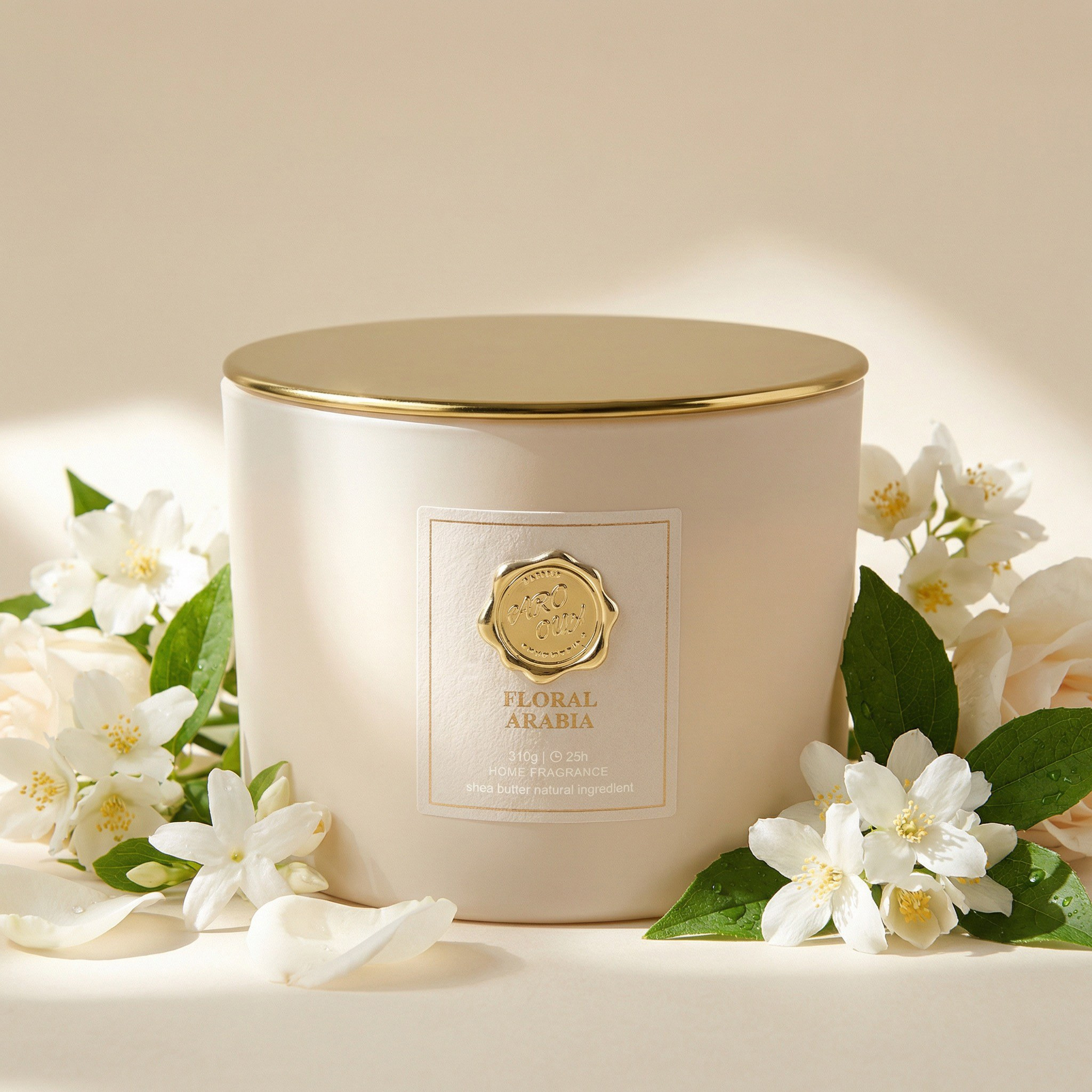 Ambience Oud Floral Arabia Scented Jar Candle - 25 h-household-homefragrance-candles-image-1