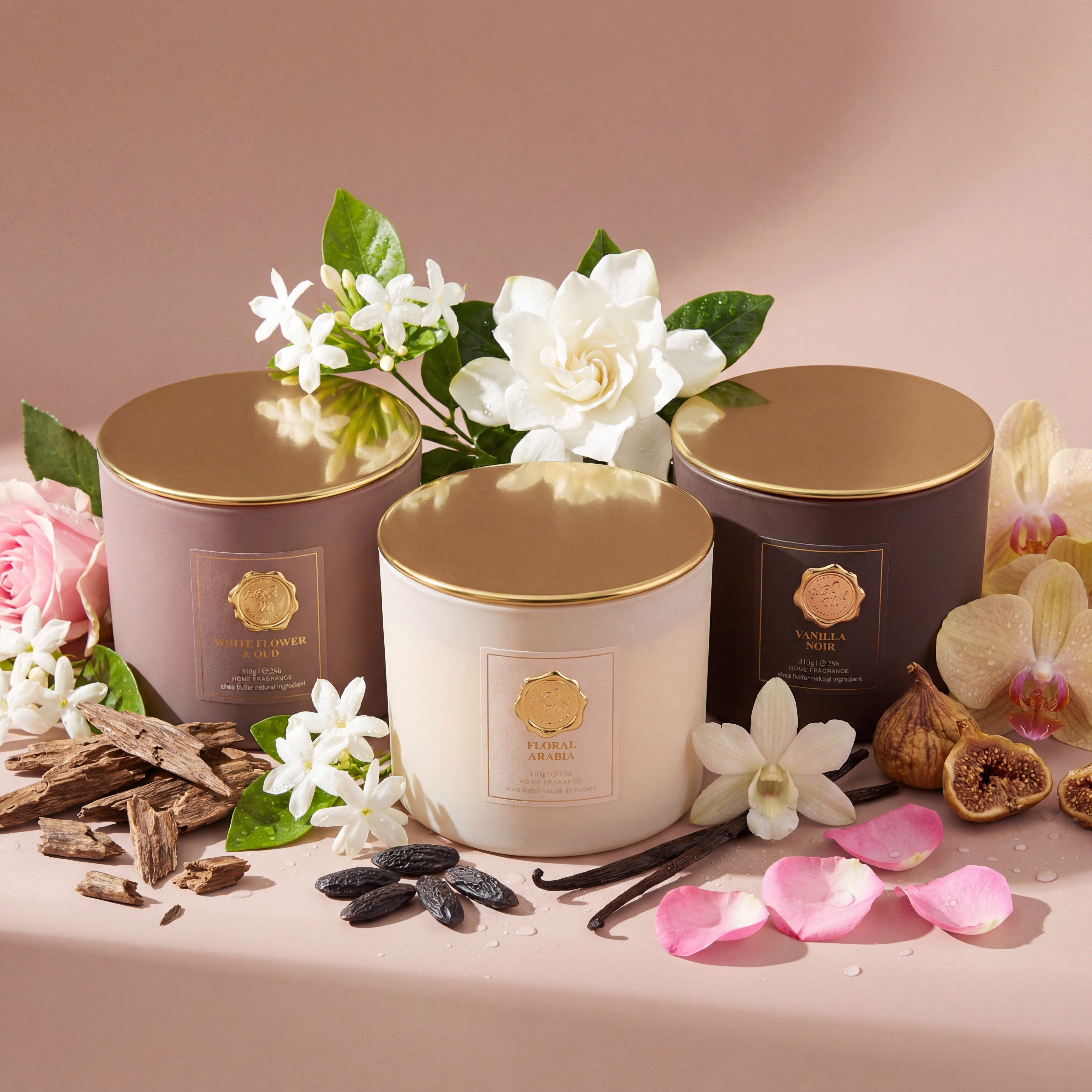 Ambience Oud Floral Arabia Scented Jar Candle - 25 h-household-homefragrance-candles-image-4