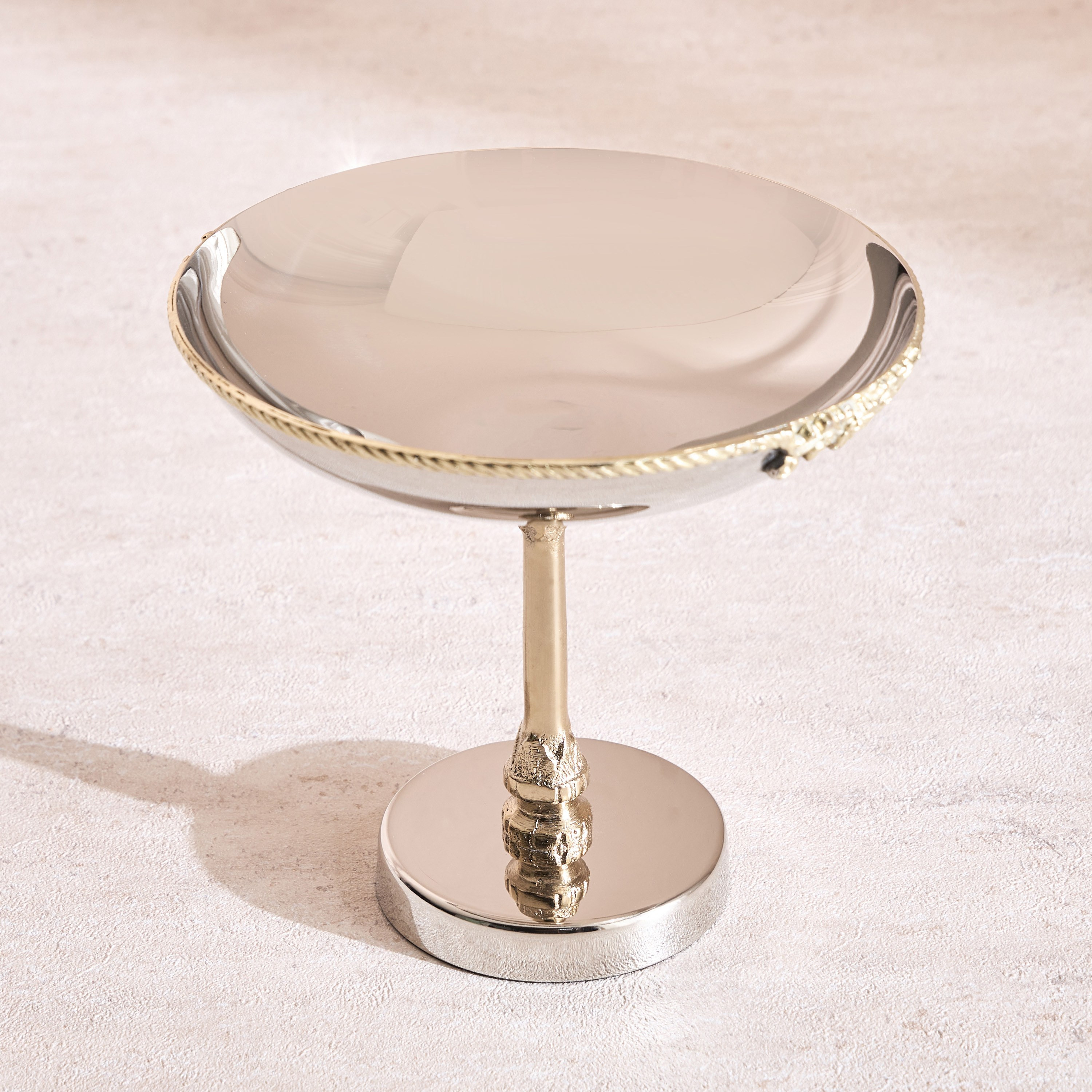 Amara Metal Decorative Platter - 16x16 cm-household-decor-boxesandtrays-image-1