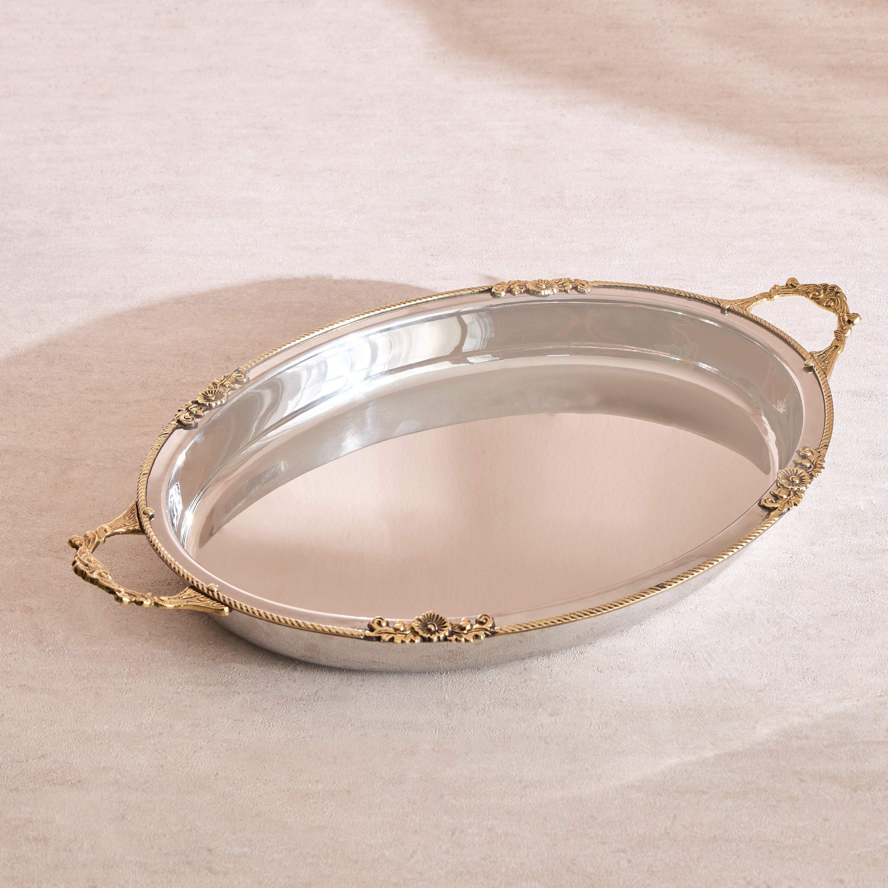 Amara Metal Serving Platter - 53 cm-household-decor-boxesandtrays-image-1