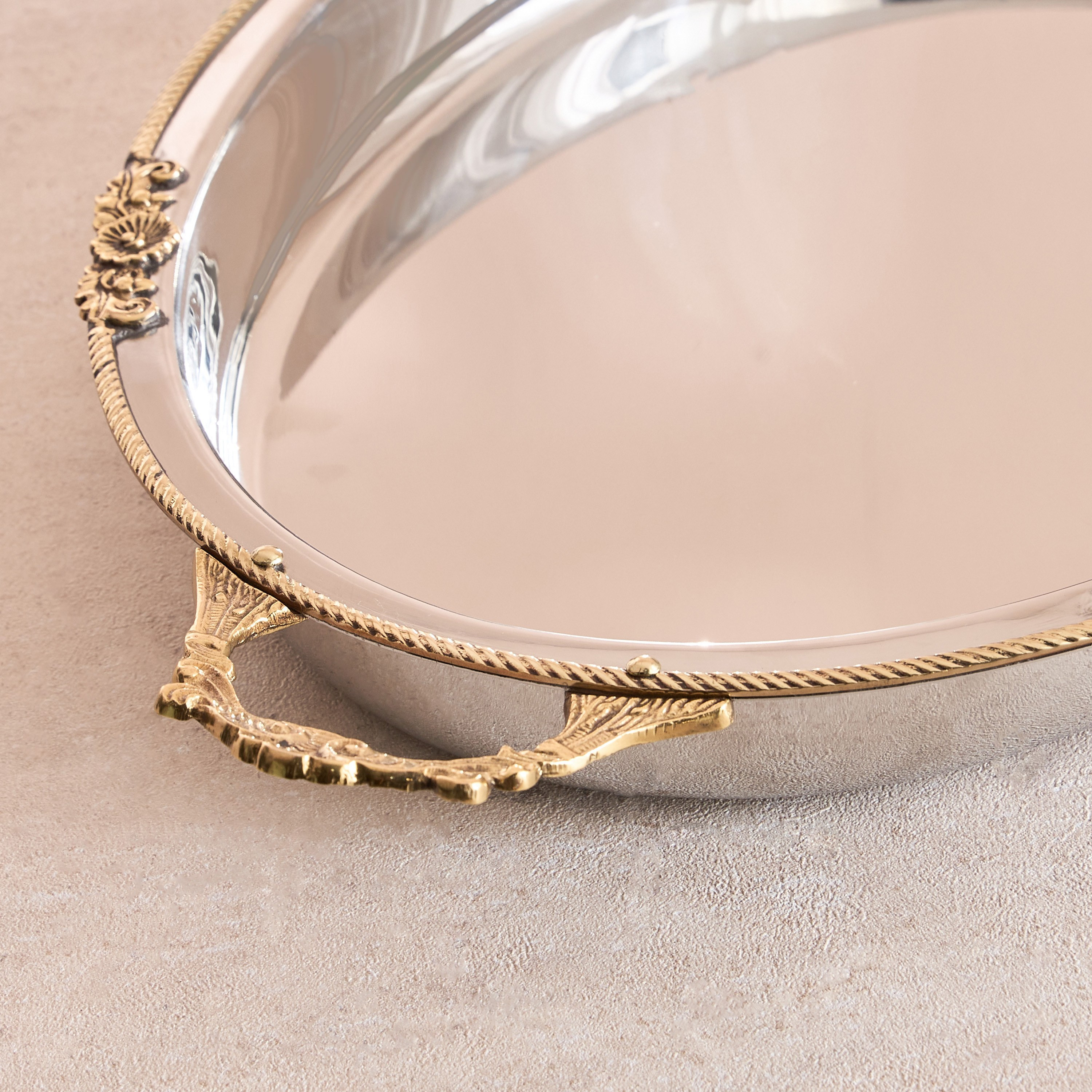 Amara Metal Serving Platter - 53 cm-household-decor-boxesandtrays-image-2