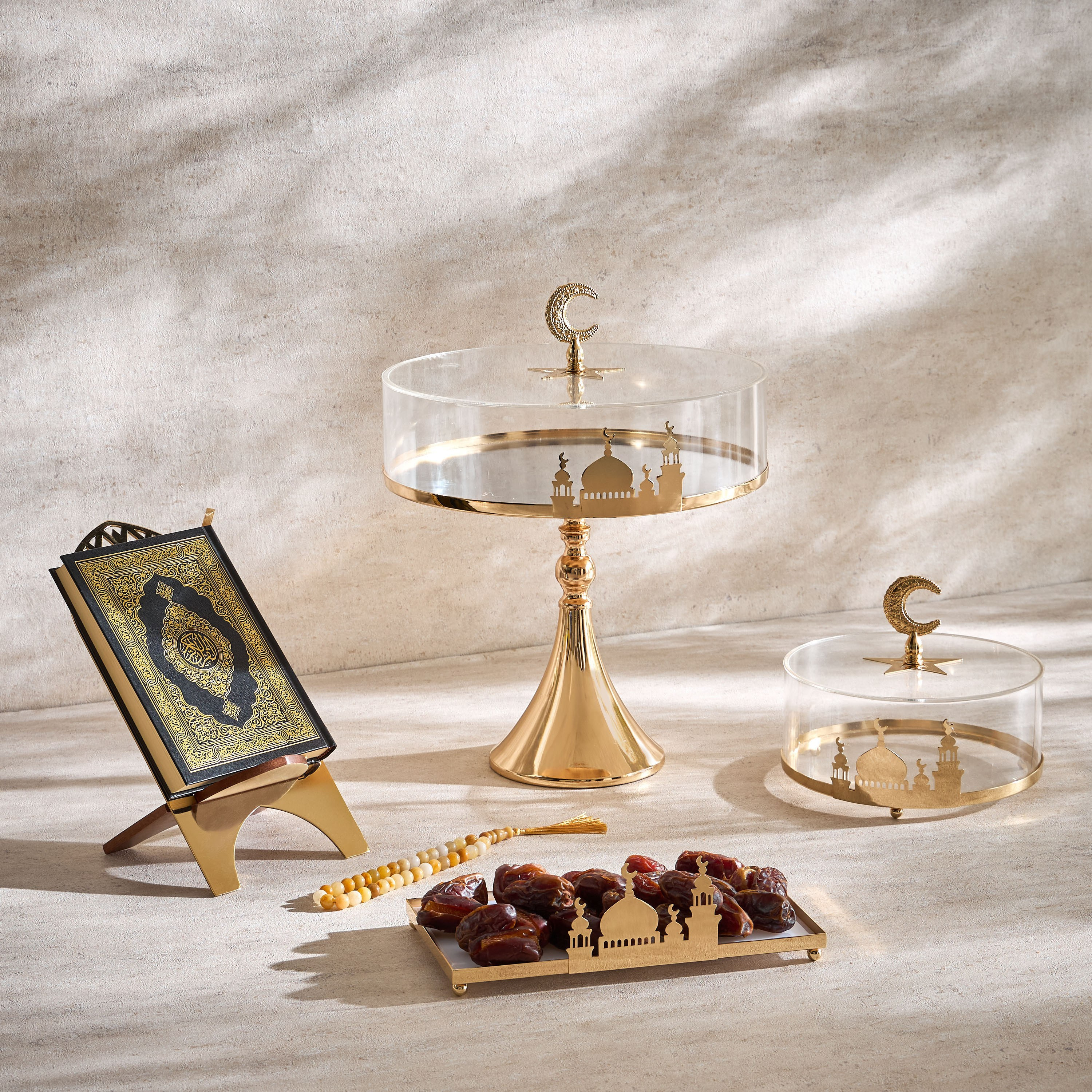 Majlis Domed Cake Stand - 38 cm-household-decor-boxesandtrays-image-3
