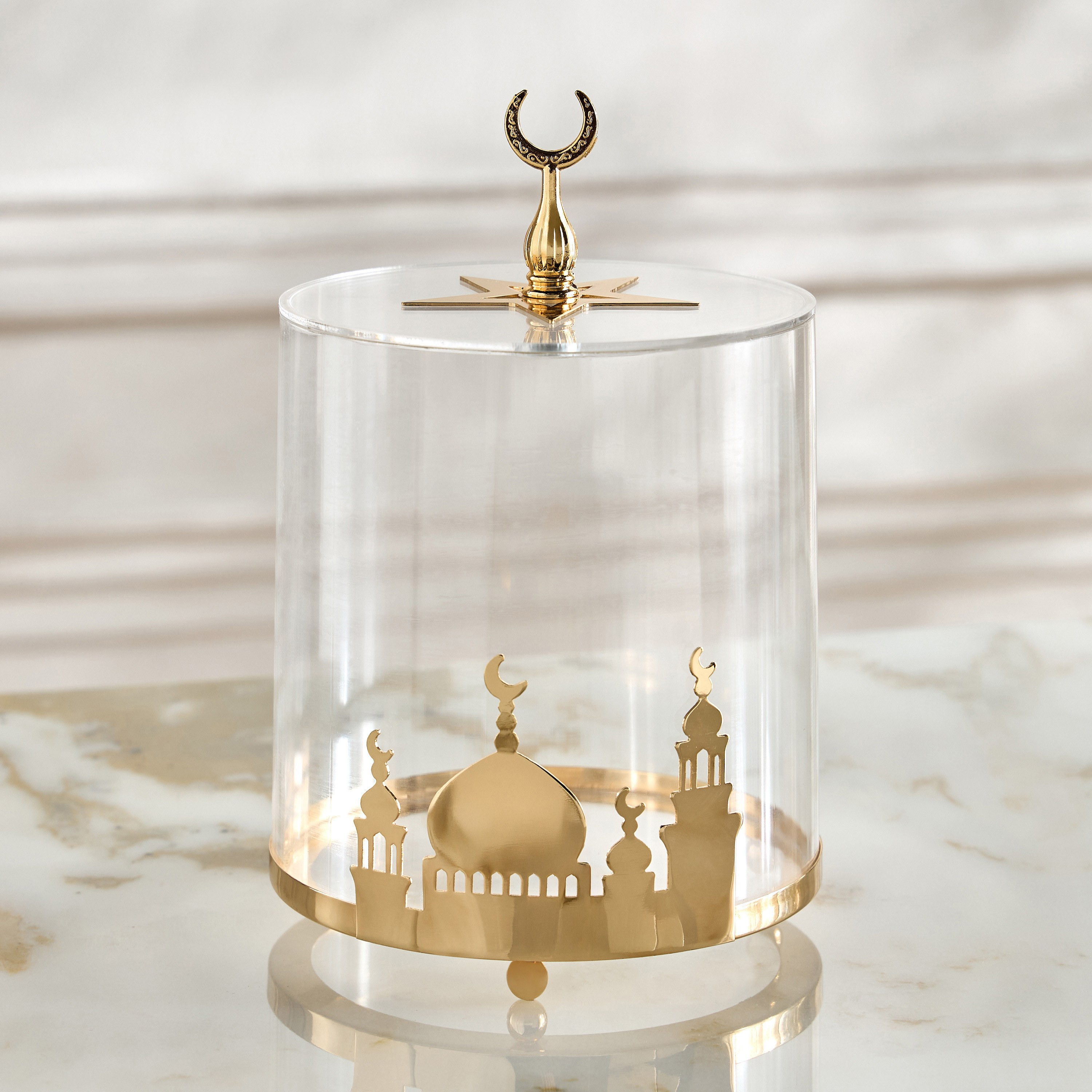Majlis Domed Decorative Box - 14 cm-household-dining-serveware-cakestands-image-1