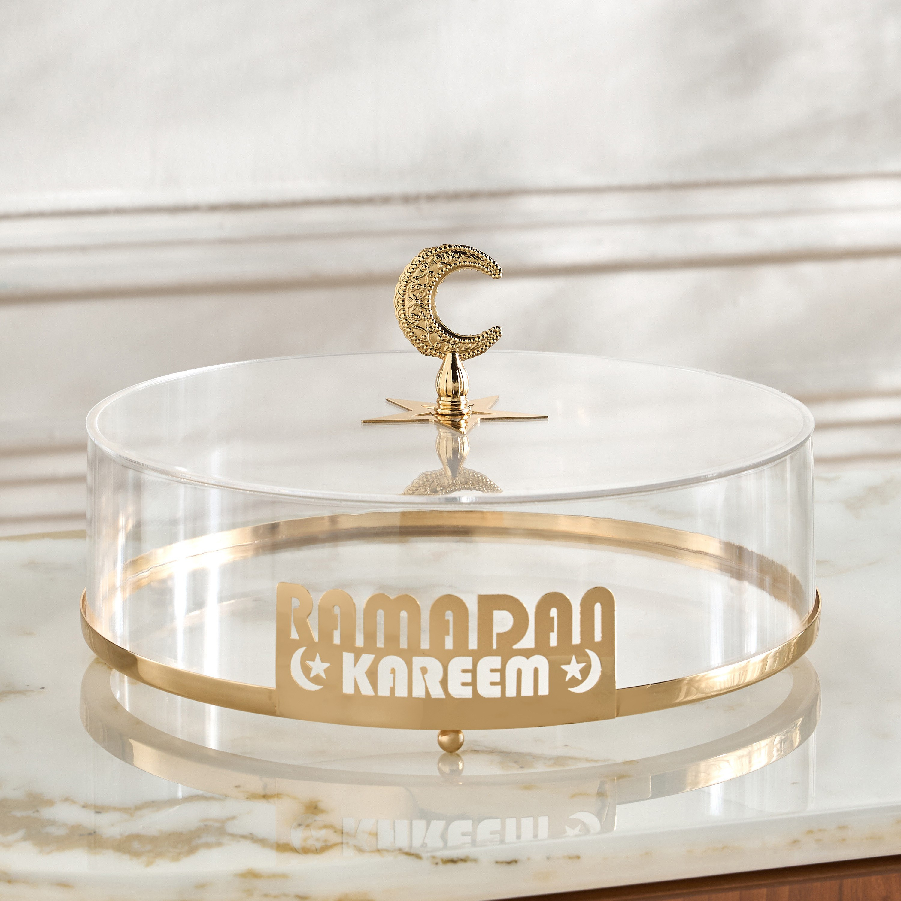 صندوق رمضان كريم دائري بغطاء هلالي - مجلس-household-dining-serveware-foodwarmersandcasseroles-image-1