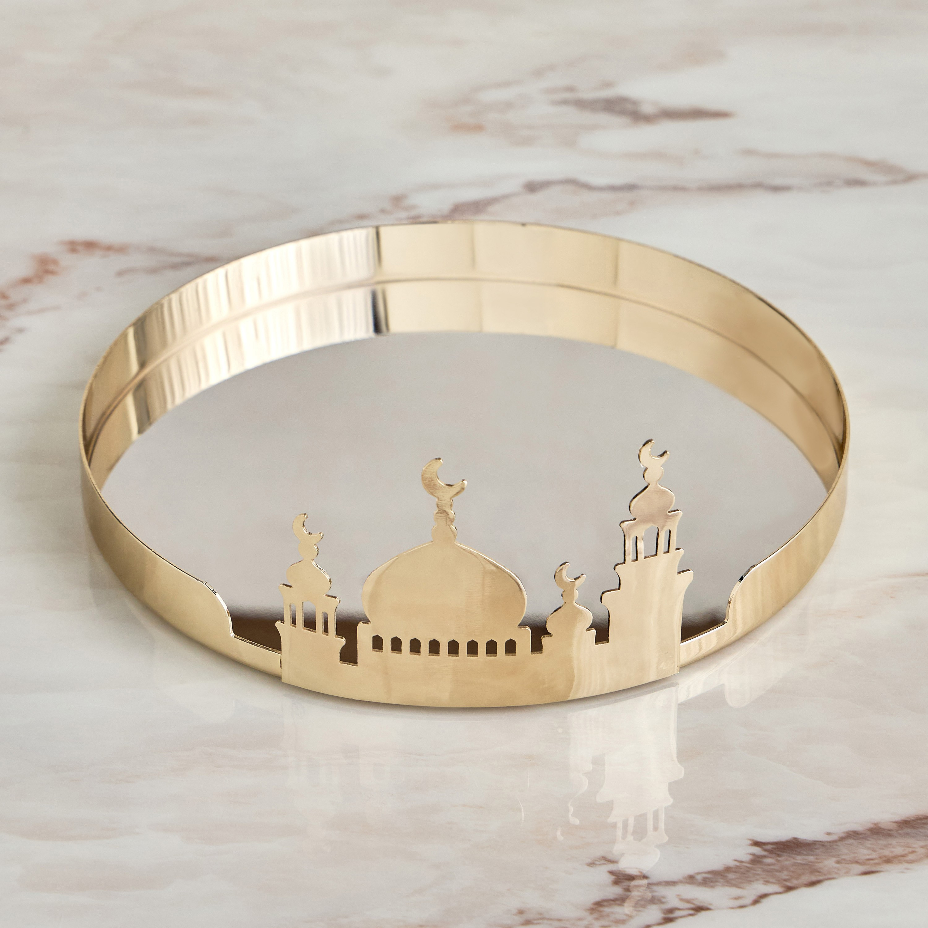 Majlis Metal Decorative Platter - 25x25 cm