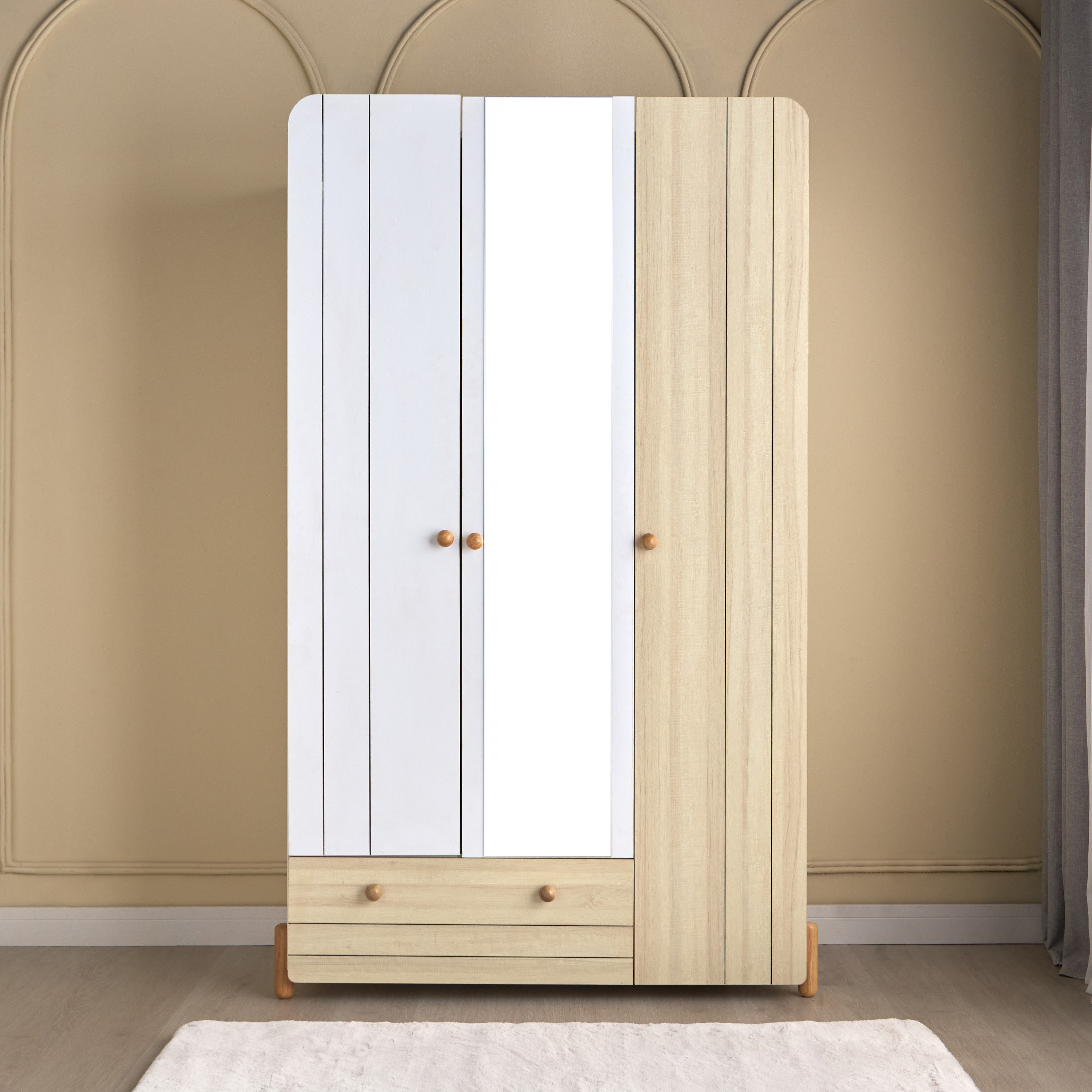 Jack 3-Door Wardrobe with Drawers-babyandkids-roomfurniture-wardrobes-image-2