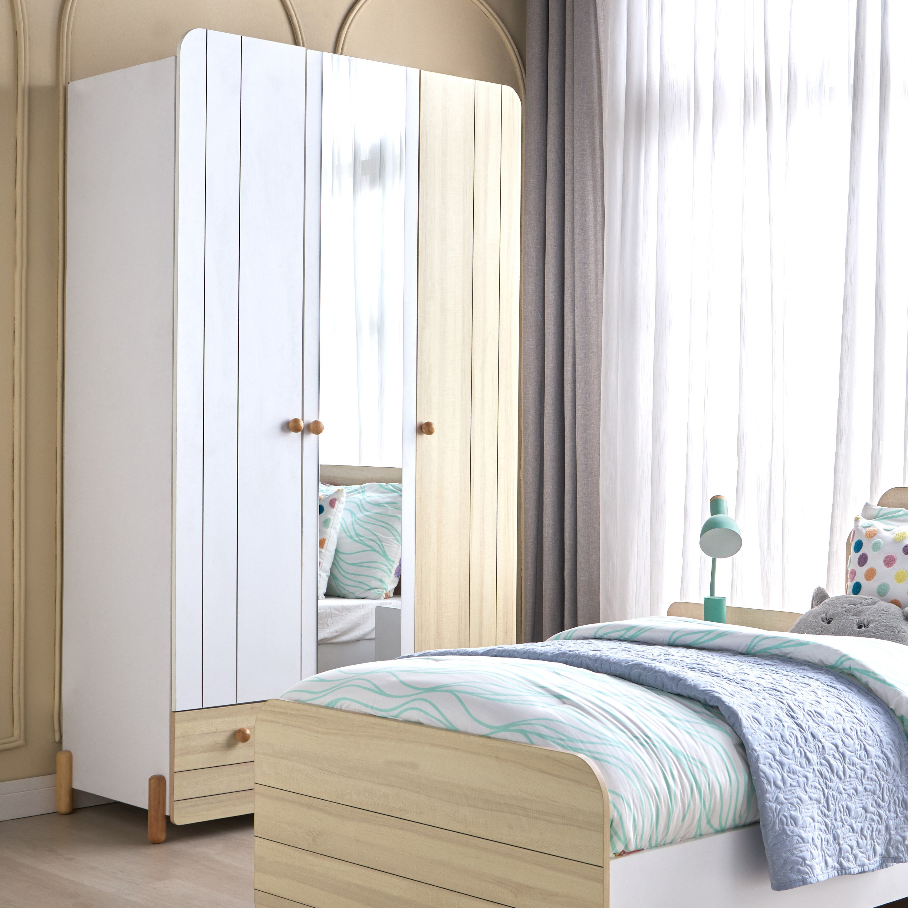 Jack 3-Door Wardrobe with Drawers-babyandkids-roomfurniture-wardrobes-image-9