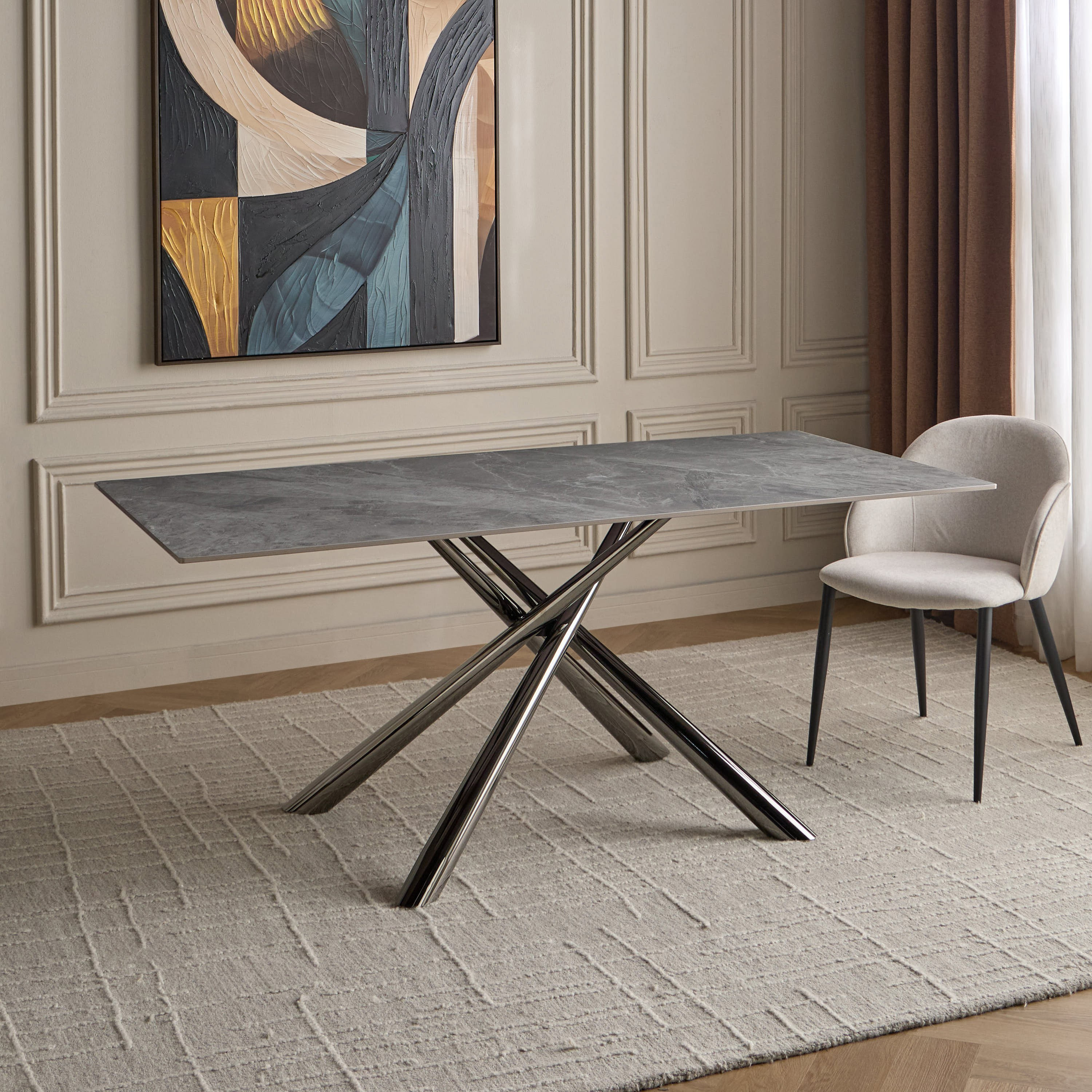 Kalk 6-Seater Ceramic Top Dining Table