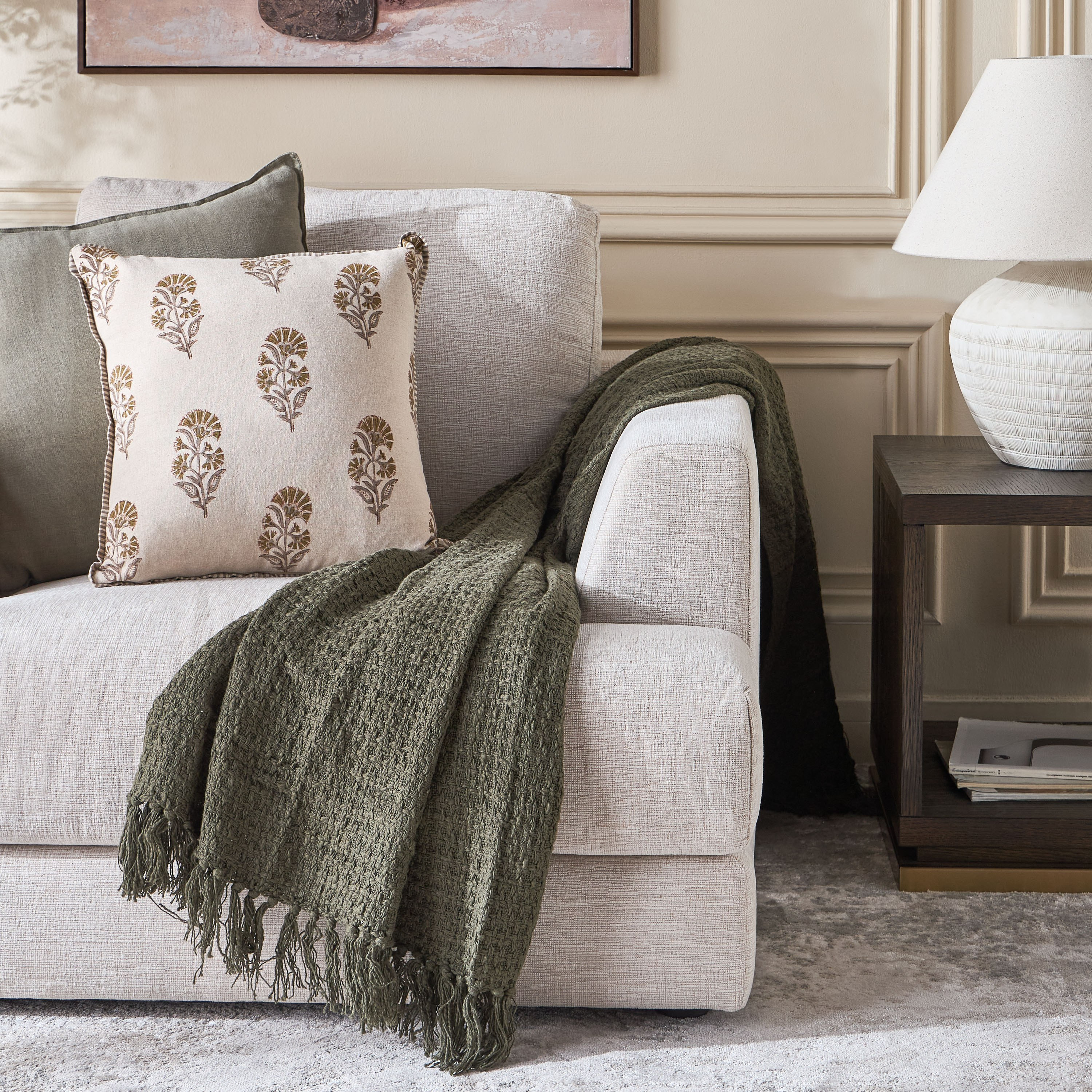 Olivia Cotton Throw - 150x200 cm-household-bedding-blankets-image-3