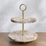 حامل تقديم رخامي فاخر بطبقتين للحلويات 26 سم - راحة-household-dining-serveware-cakestands-image-4