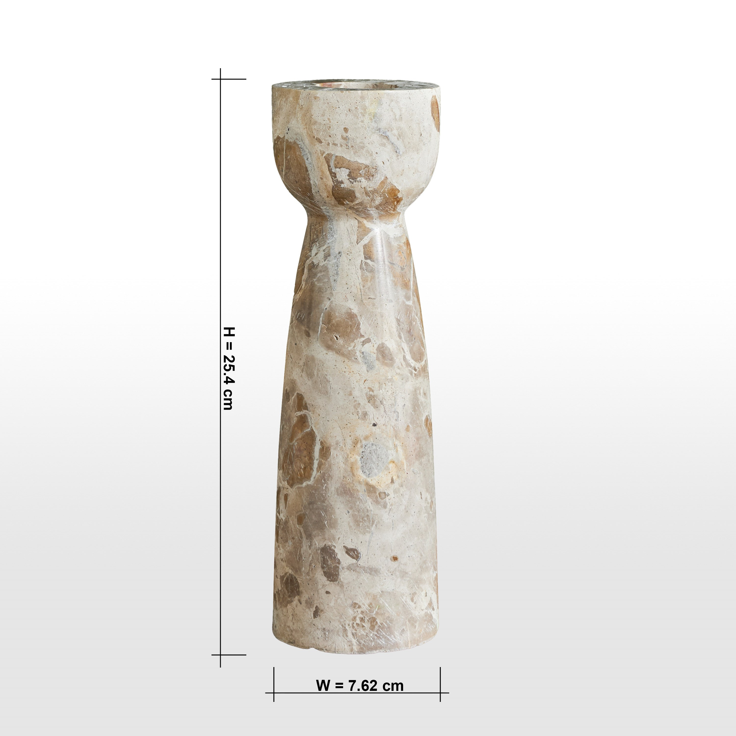 Raha Leopard Marble Taper Candleholder - 25 cm-household-decor-candleholdersandlanterns-image-6