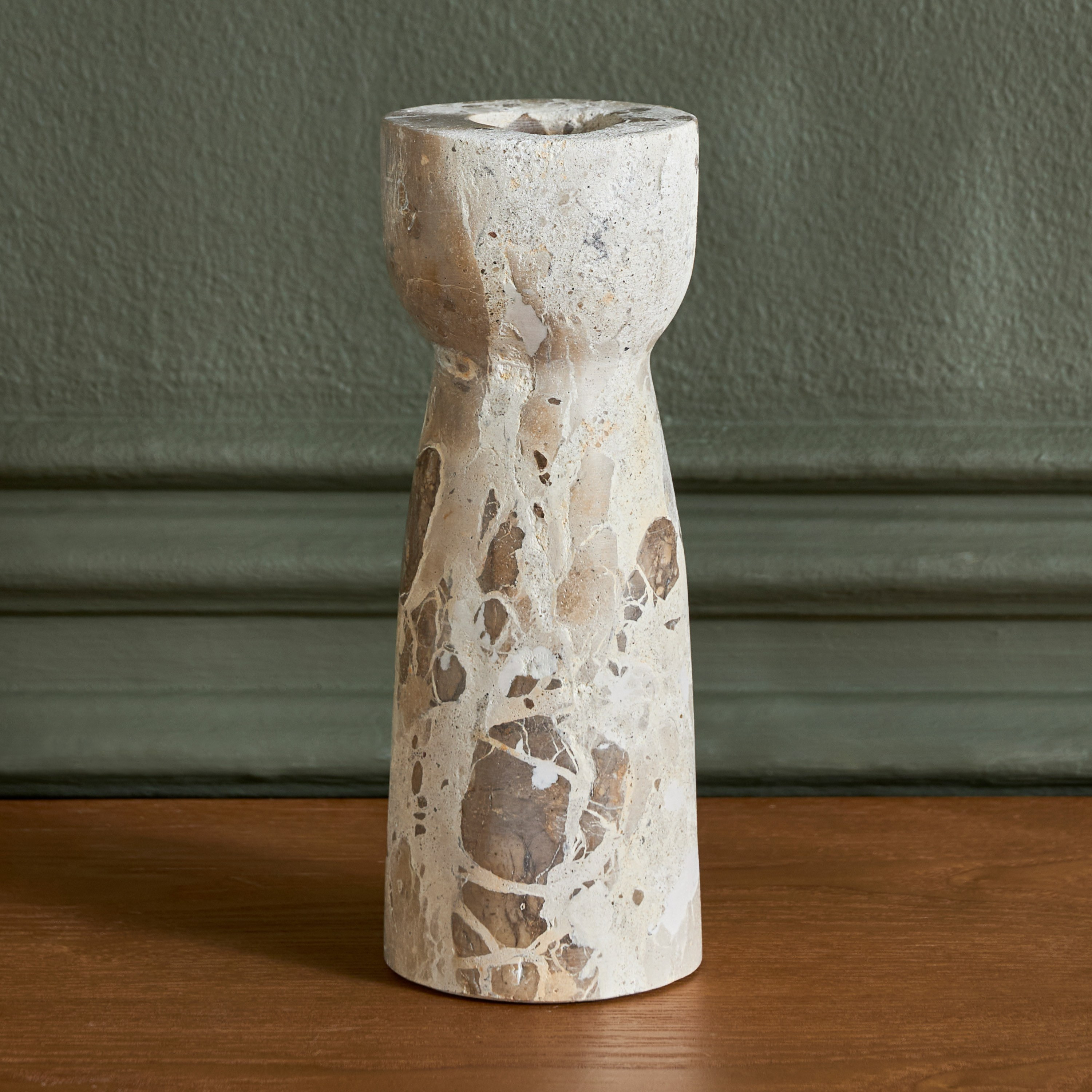 Raha Leopard Marble Taper Candleholder - 20 cm-household-decor-candleholdersandlanterns-image-3
