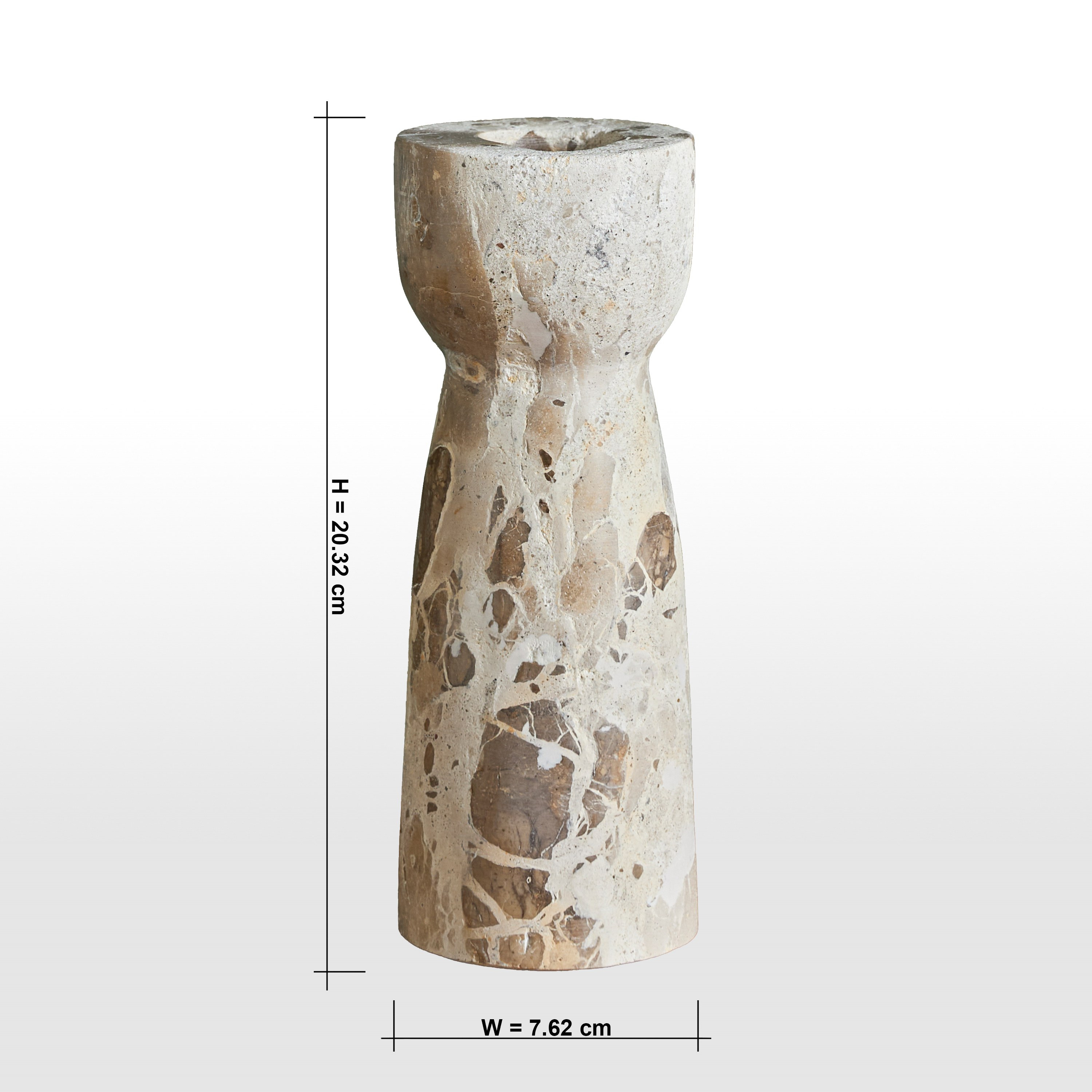 Raha Leopard Marble Taper Candleholder - 20 cm-household-decor-candleholdersandlanterns-image-6